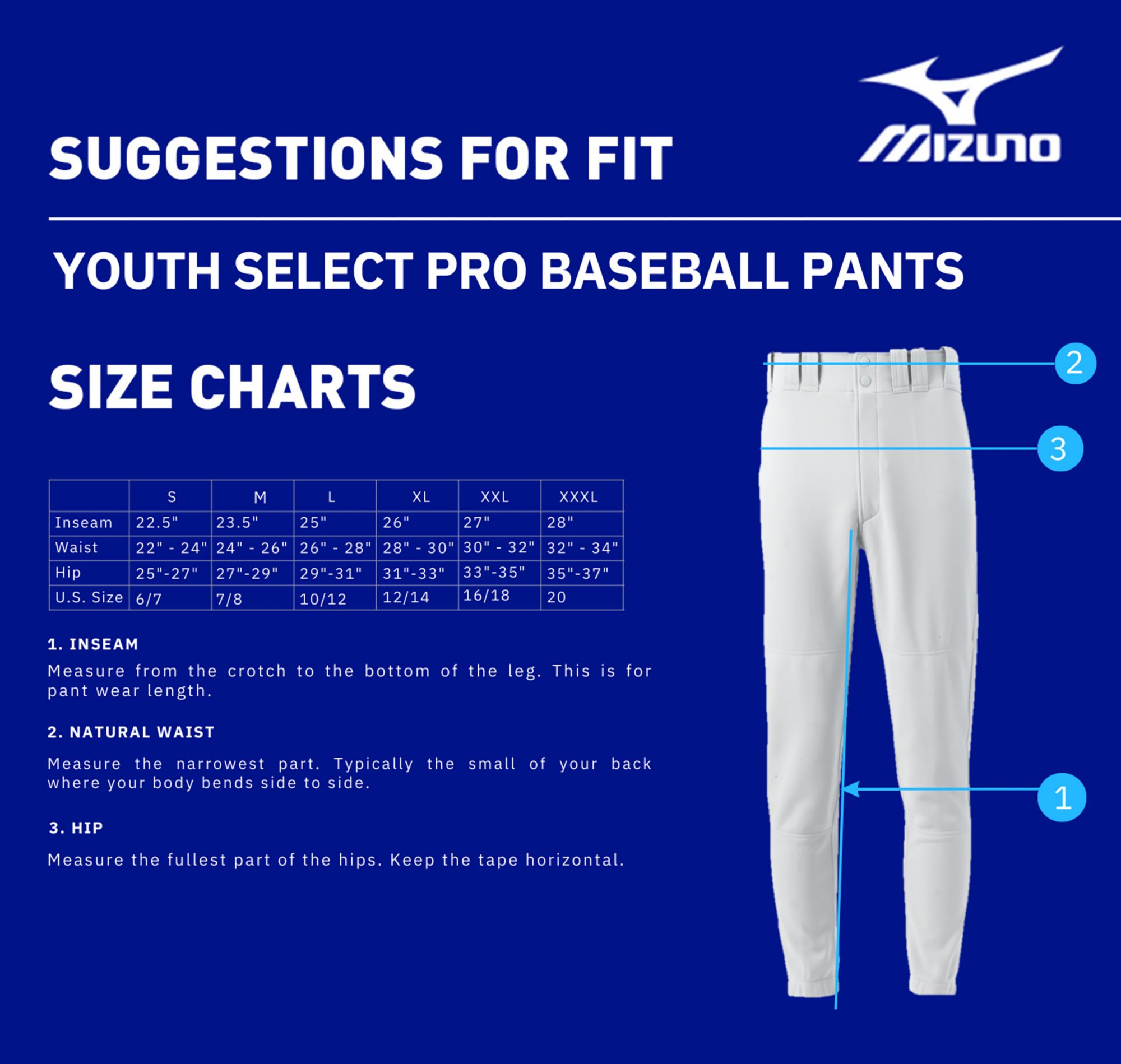 mizuno youth select pro pants