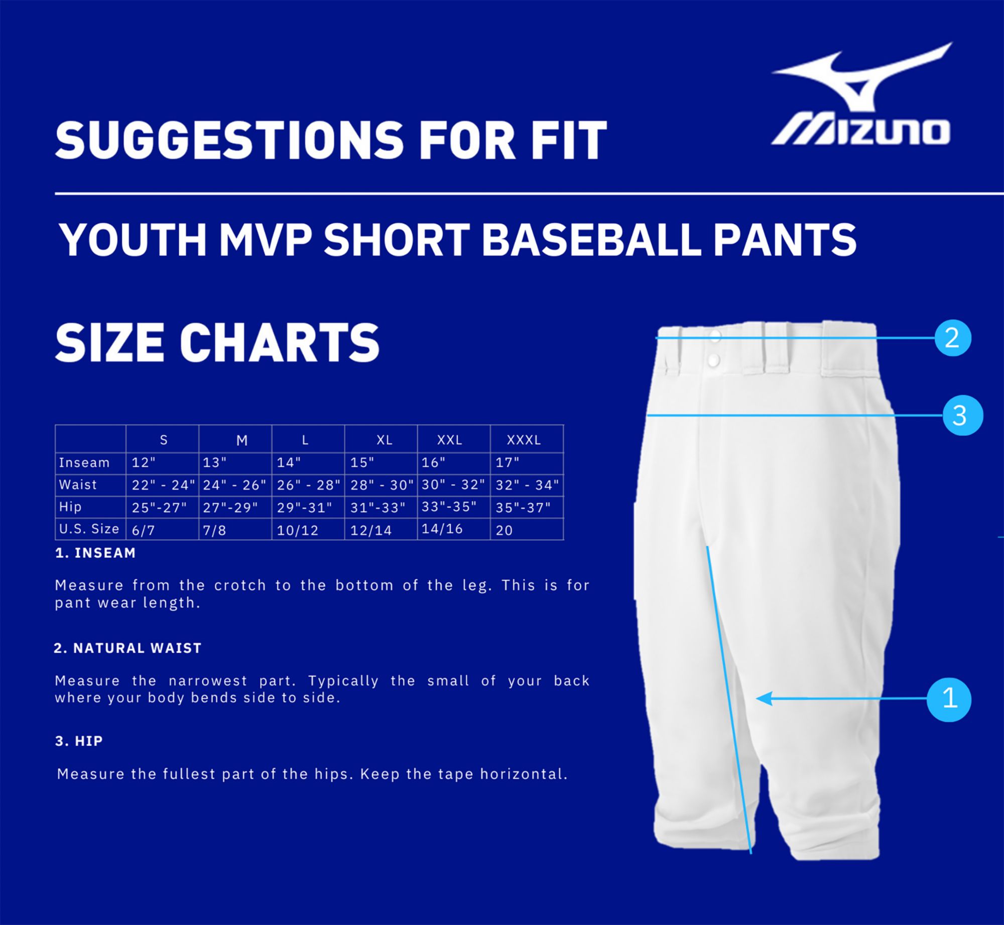 Mizuno Youth MVP Short Baseball Pant product image