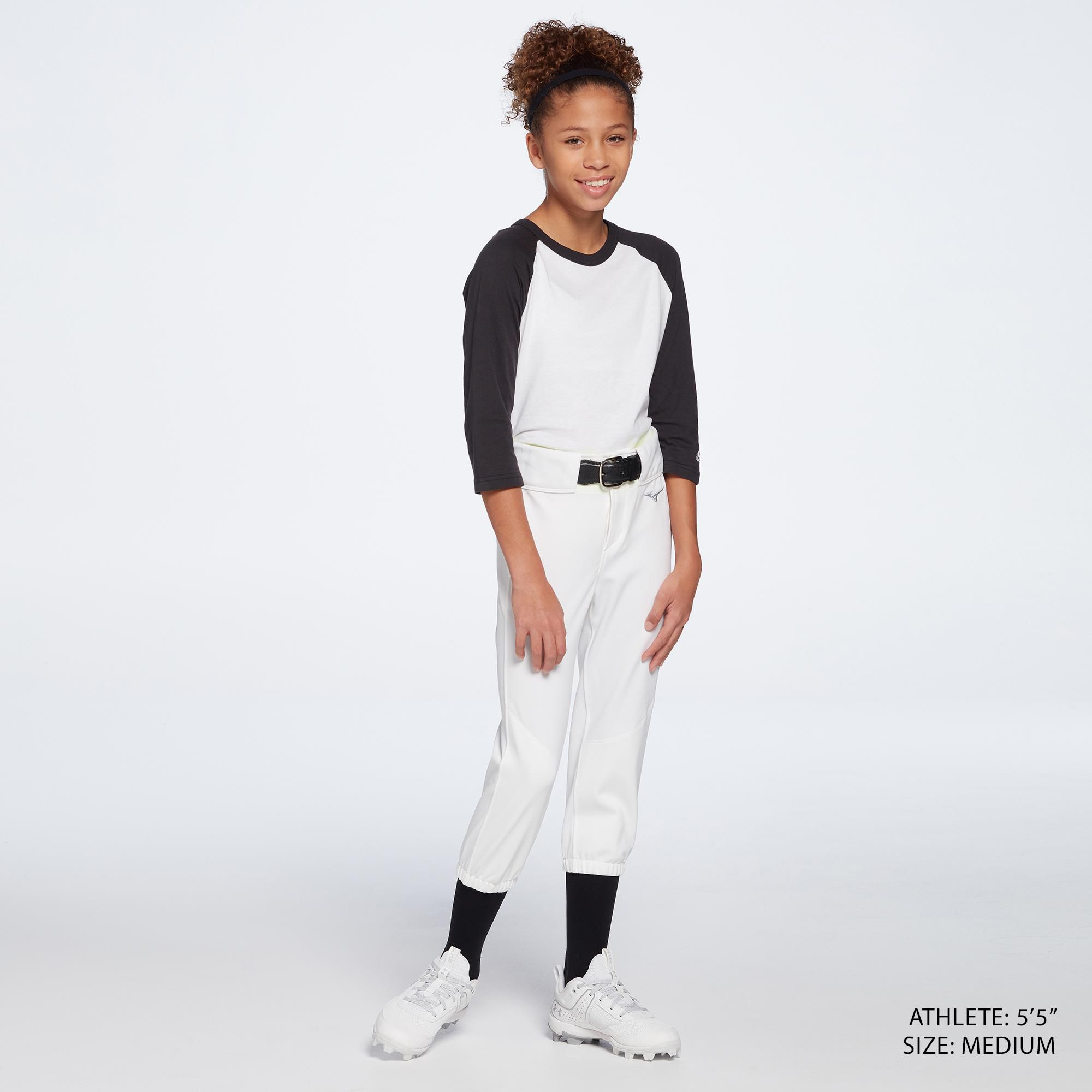 Mizuno Girls' Belted Stretch Softball Pants product image