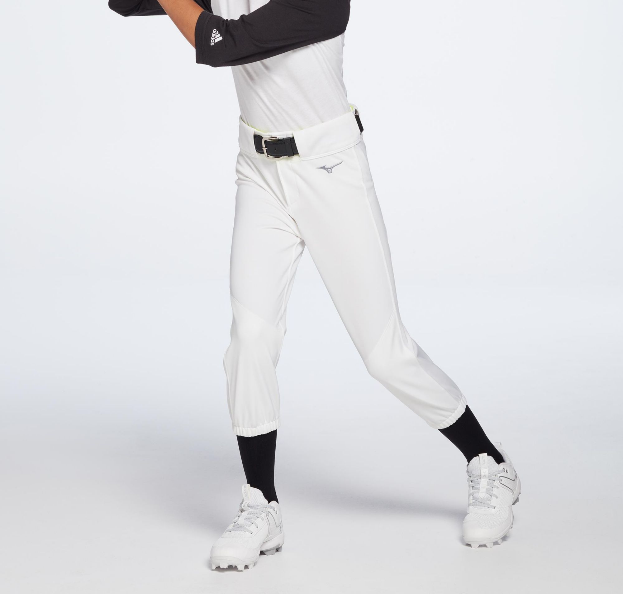 Mizuno Girls' Belted Stretch Softball Pants product image
