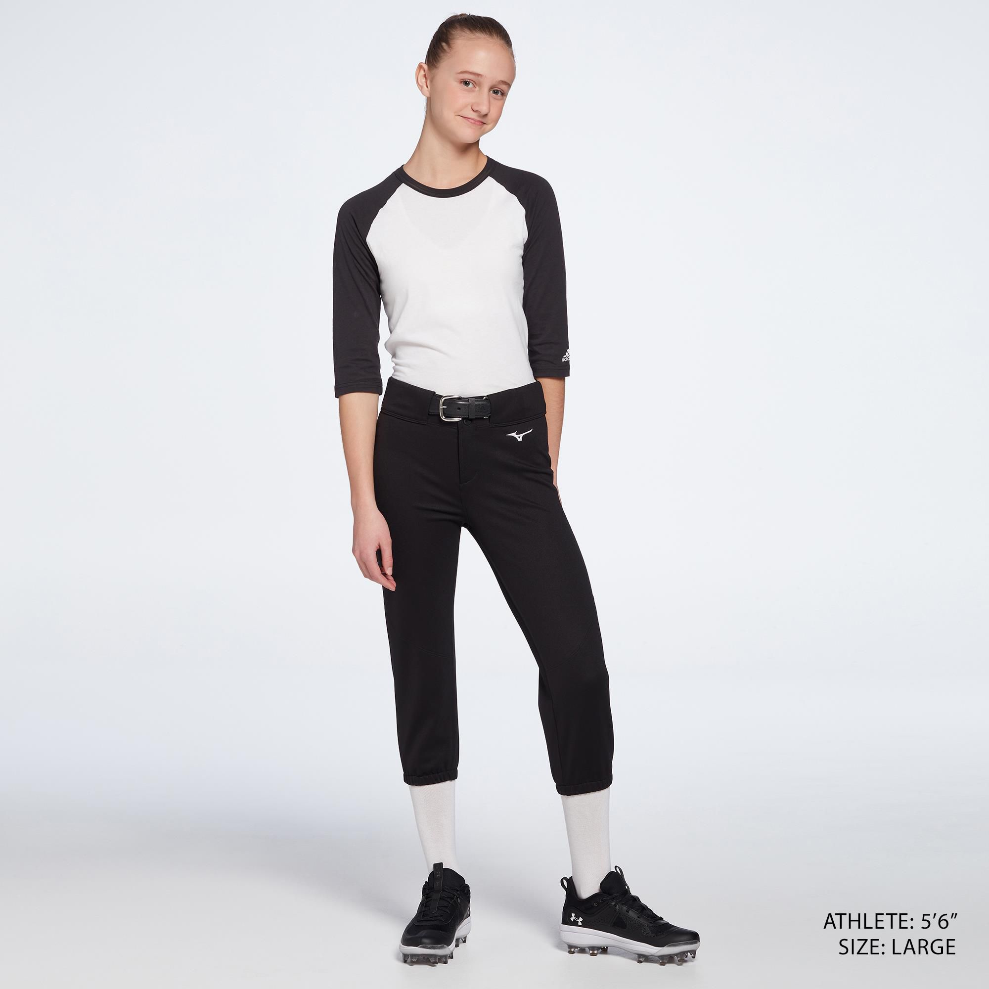Mizuno Girls' Belted Stretch Softball Pants product image