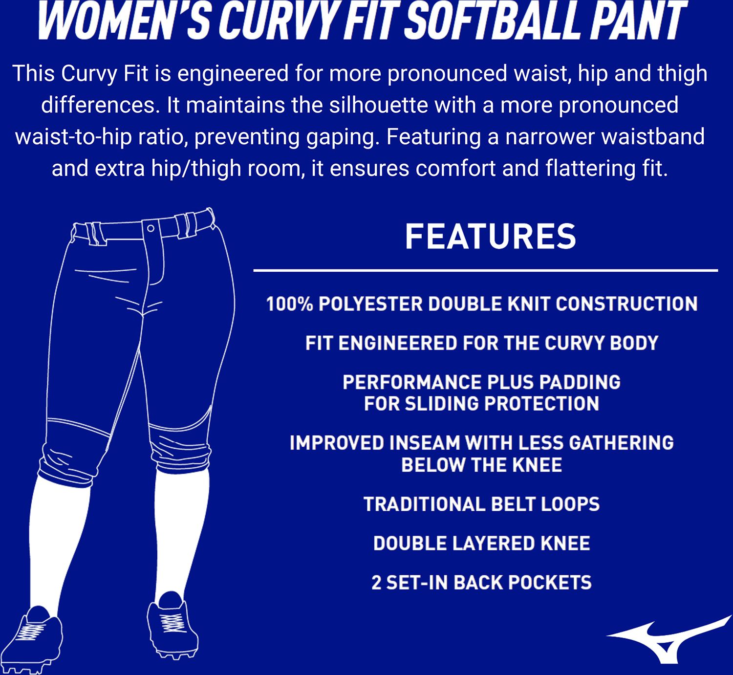 Mizuno Women's Curvy Fit Softball Pants product image