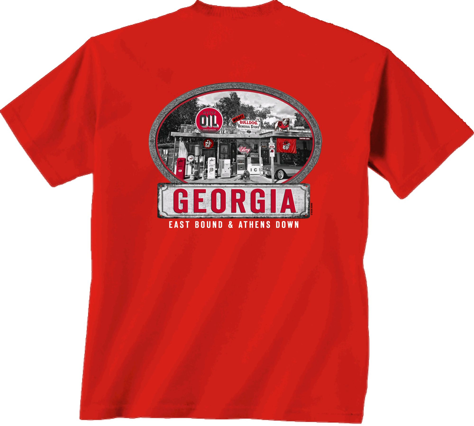 New World Graphics Men's Georgia Bulldogs Red Eastbound T-Shirt product image
