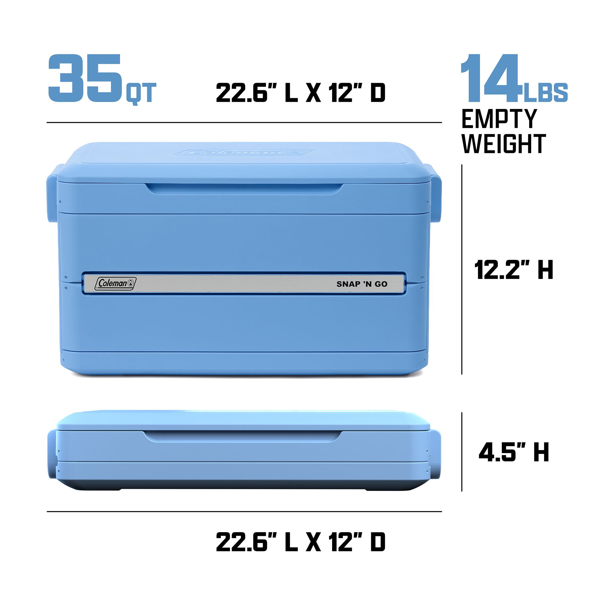 Coleman 35-Quart Snap 'N Go Collapsible Hard Cooler product image
