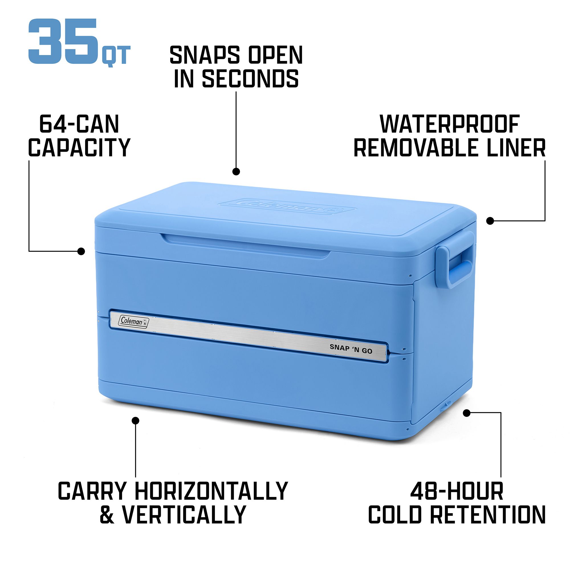 Coleman 35-Quart Snap 'N Go Collapsible Hard Cooler product image