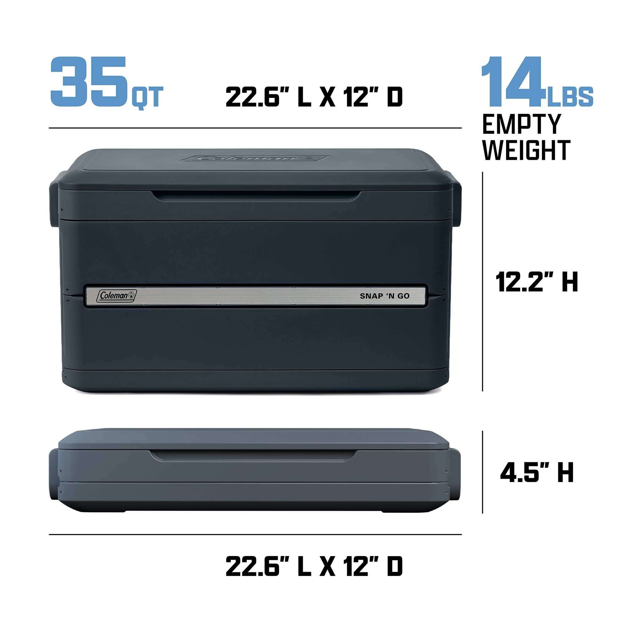 Coleman 35-Quart Snap 'N Go Collapsible Hard Cooler product image