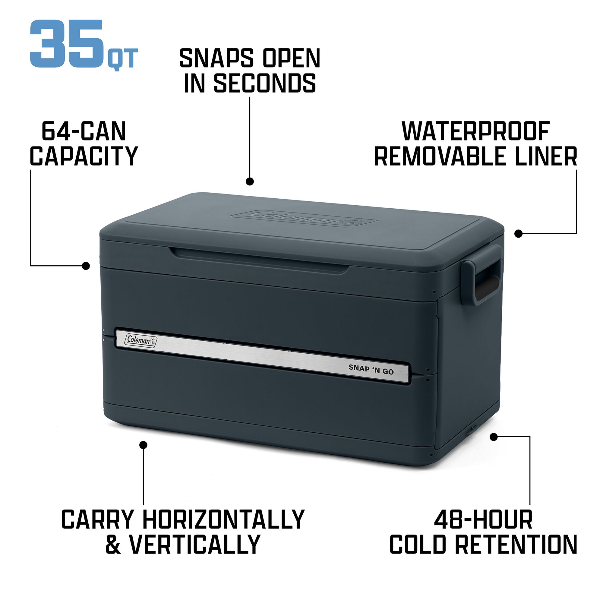 Coleman 35-Quart Snap 'N Go Collapsible Hard Cooler product image