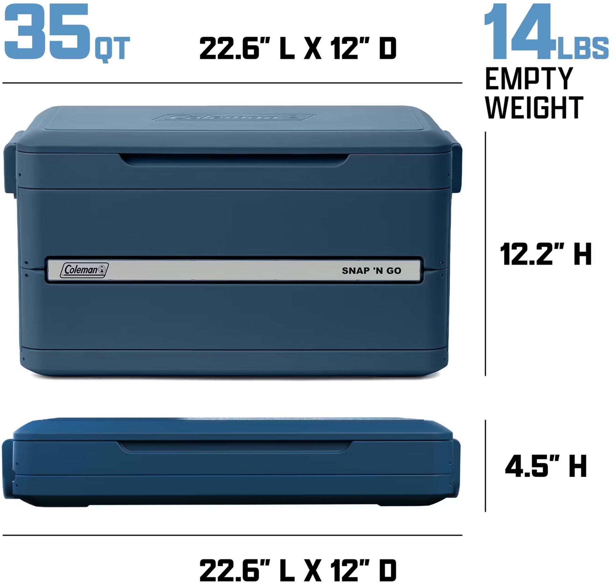 Coleman 35-Quart Snap 'N Go Collapsible Hard Cooler product image
