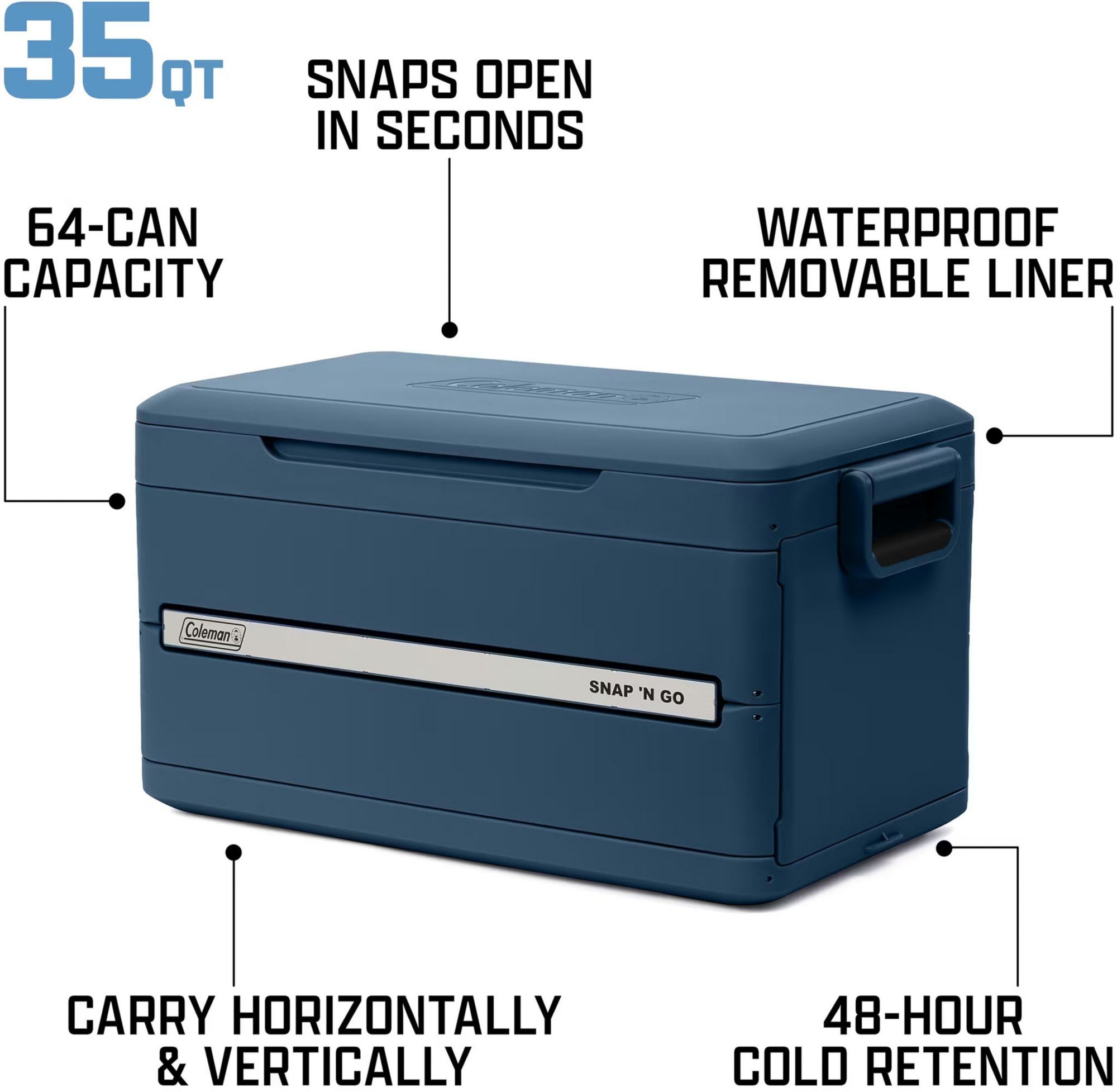 Coleman 35-Quart Snap 'N Go Collapsible Hard Cooler product image