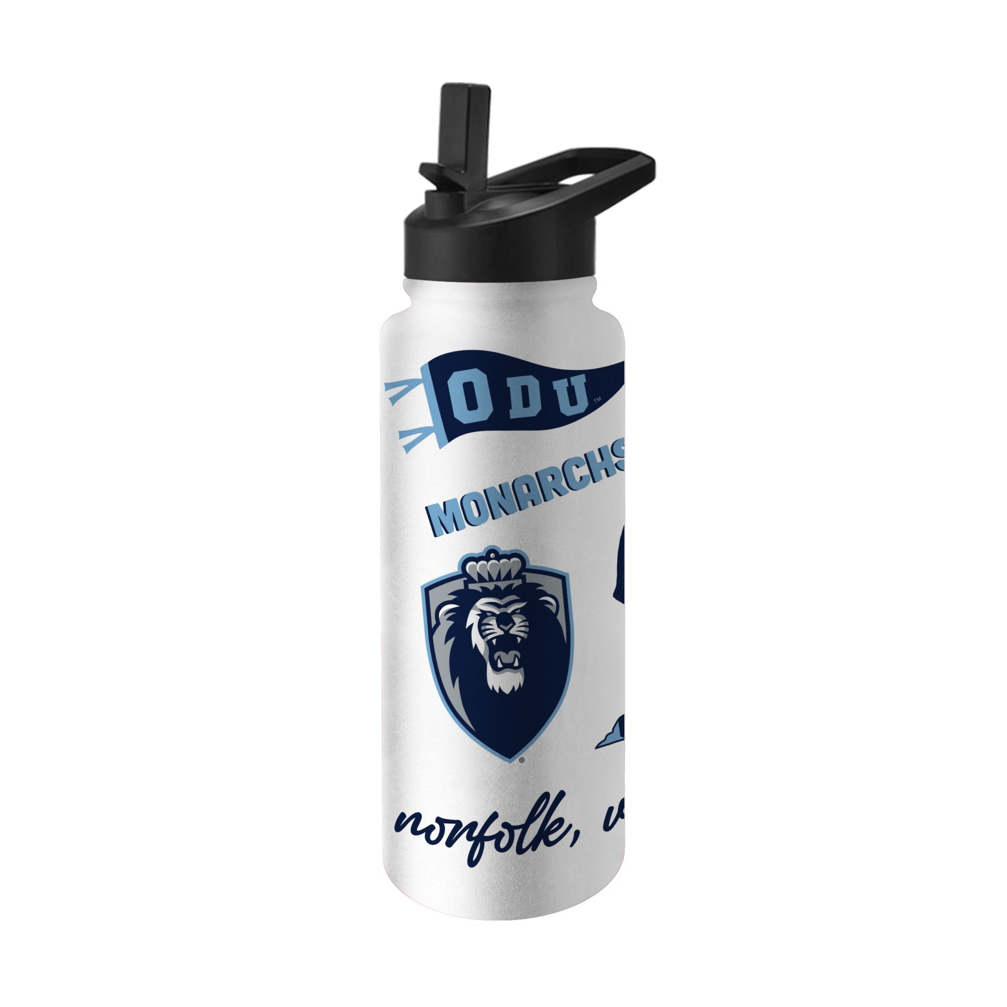 Logo Brands Old Dominion Monarchs 34 oz. Stainless Steel Native Quencher Bottle product image