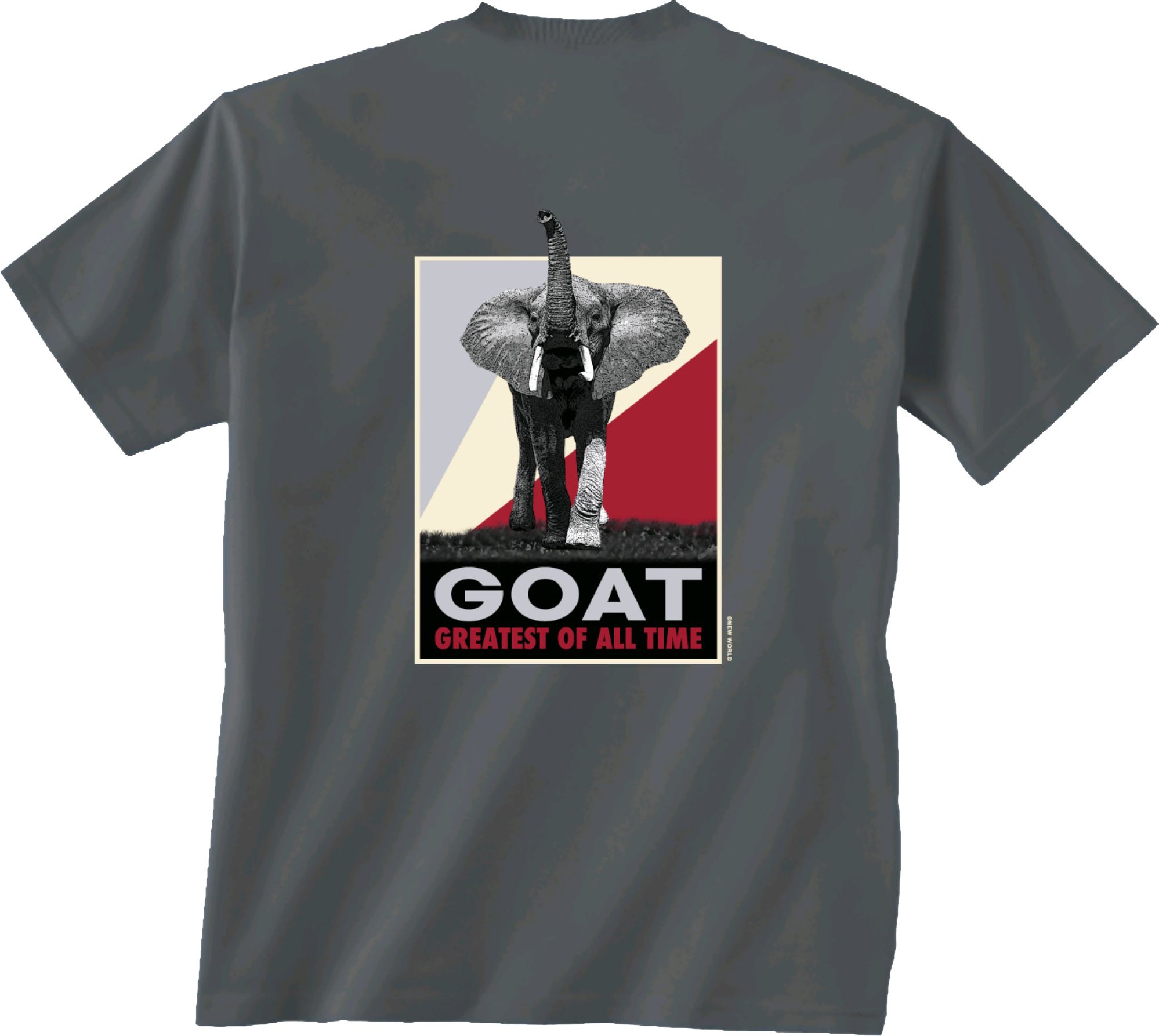 New World Graphics Men's Alabama Crimson Tide Grey G.O.A.T. T-Shirt product image