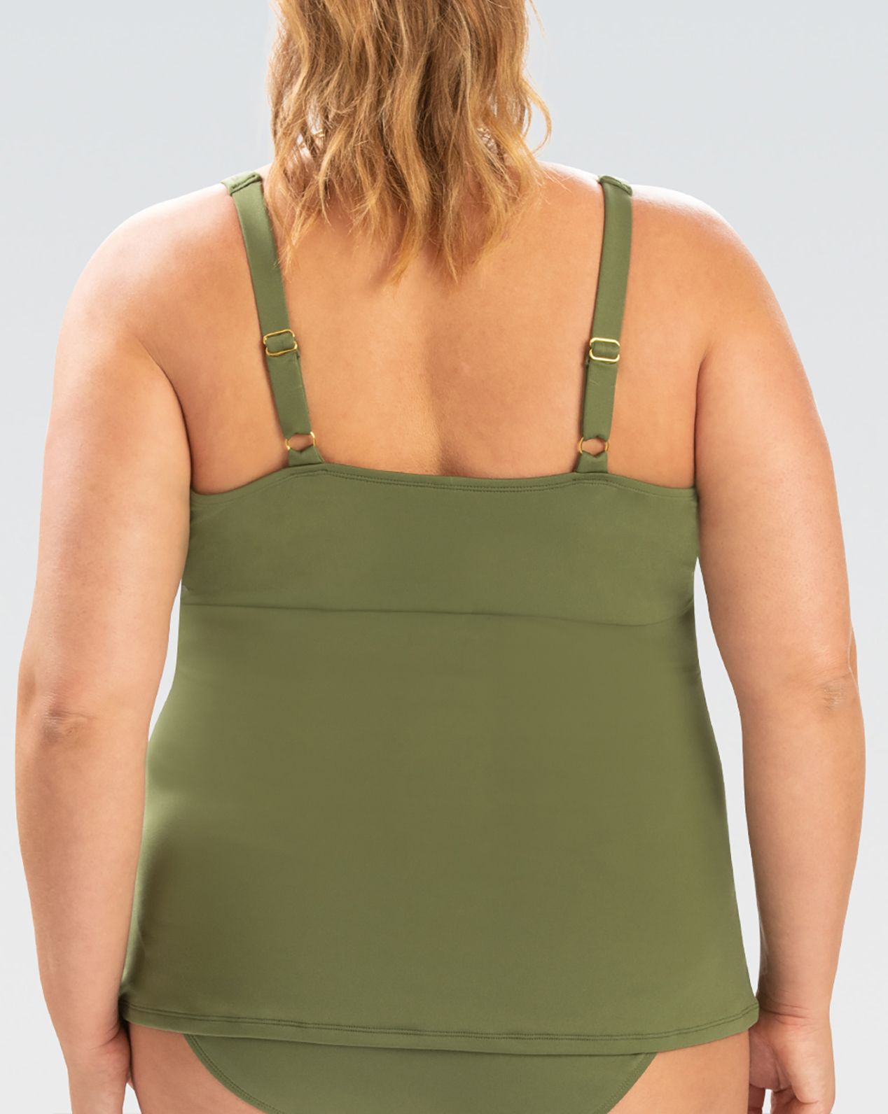 Dolfin Women's Solid Wrap Front Tankini Swim Top product image