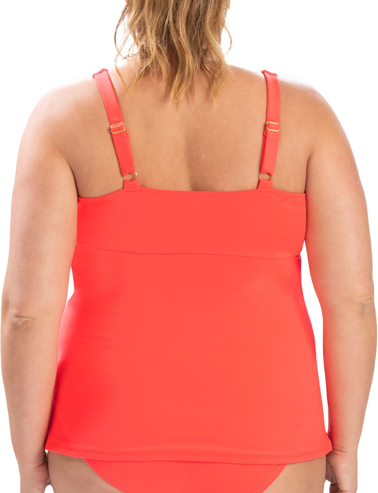 Dolfin Women's Solid Wrap Front Tankini Swim Top product image