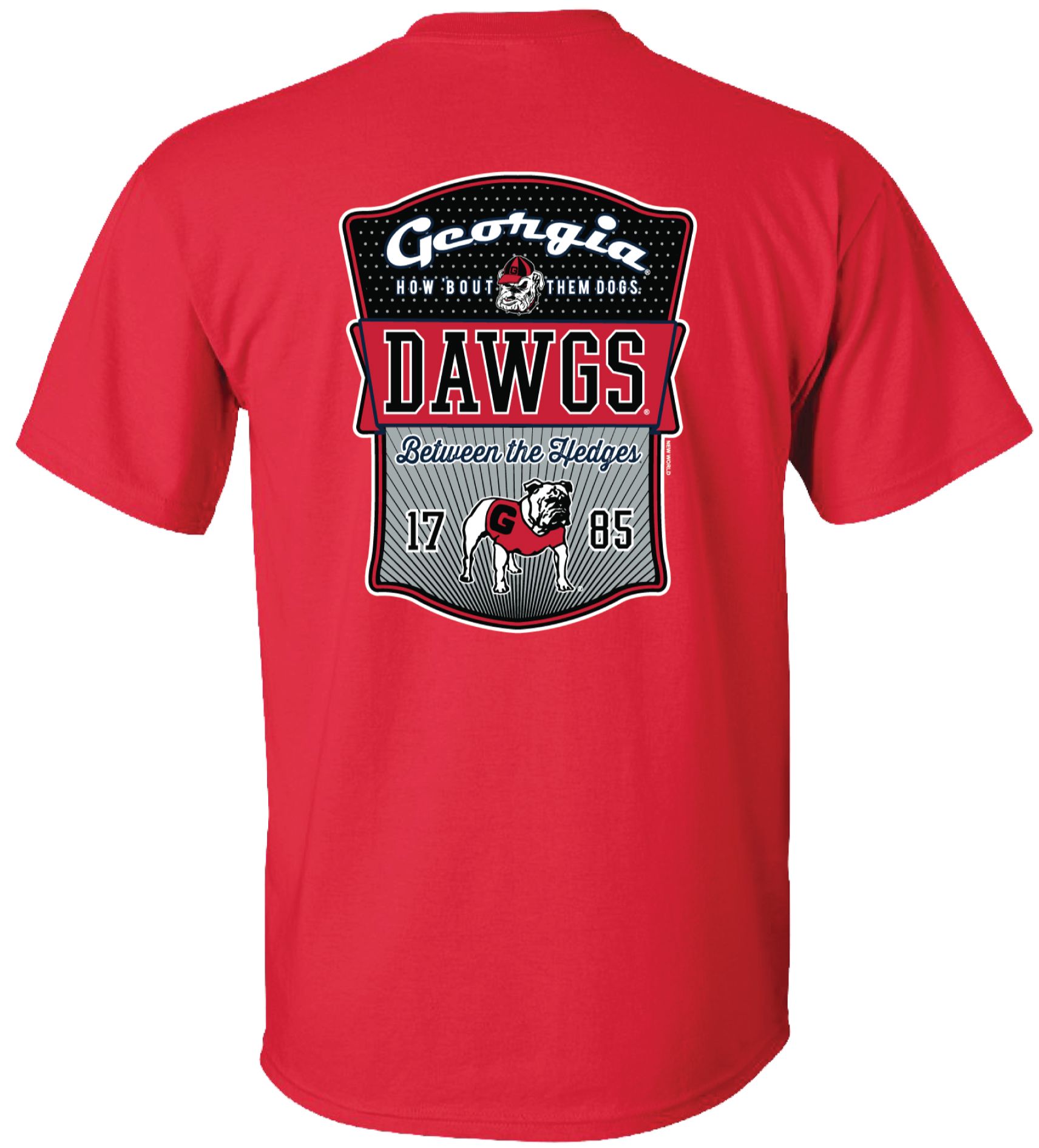 New World Graphics Men's Georgia Bulldogs Red Shield T-Shirt product image