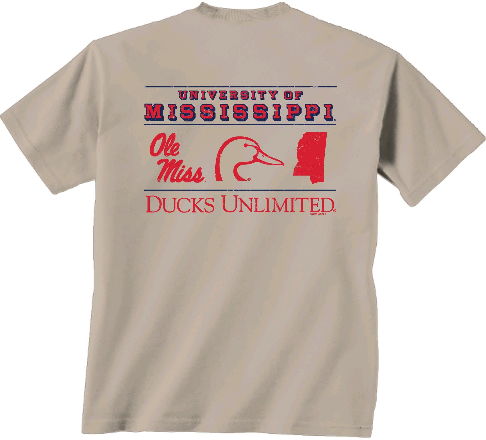 New World Graphics Men's Ole Miss Rebels Tan Ducks Unlimited Stacked T-Shirt product image