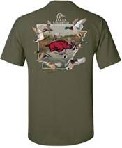 New World Graphics Men's Arkansas Razorbacks Green Ducks Unlimited Graphic T-Shirt product image