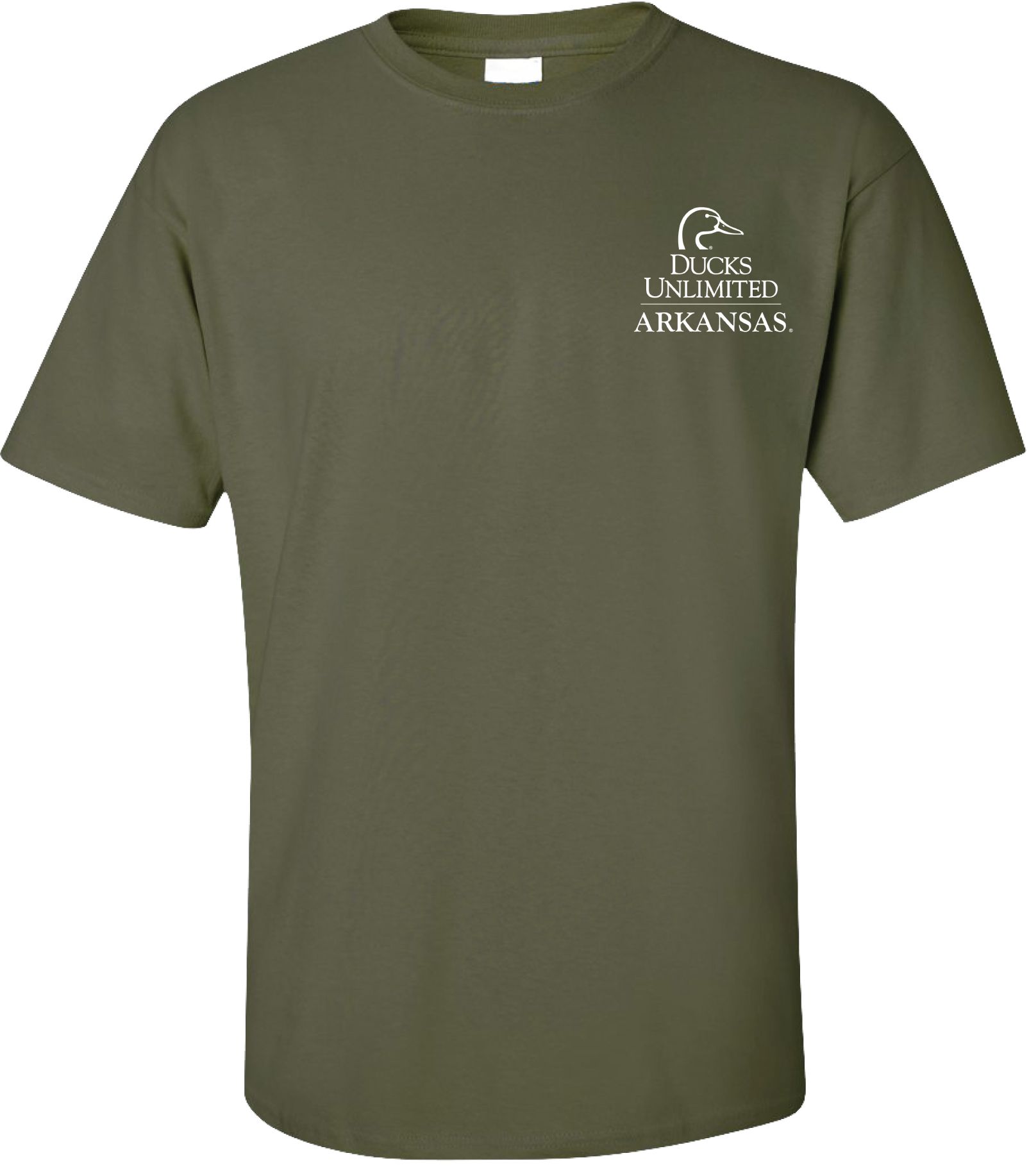 New World Graphics Men's Arkansas Razorbacks Green Ducks Unlimited Graphic T-Shirt product image