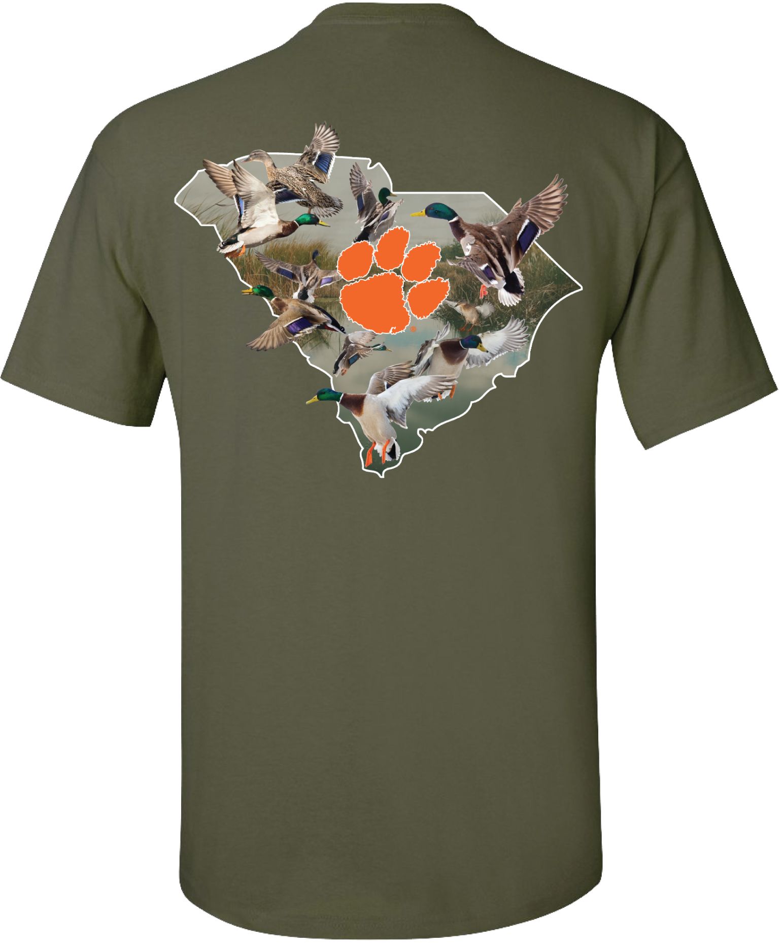 New World Graphics Men's Clemson Tigers Green Ducks Unlimited Graphic T-Shirt product image