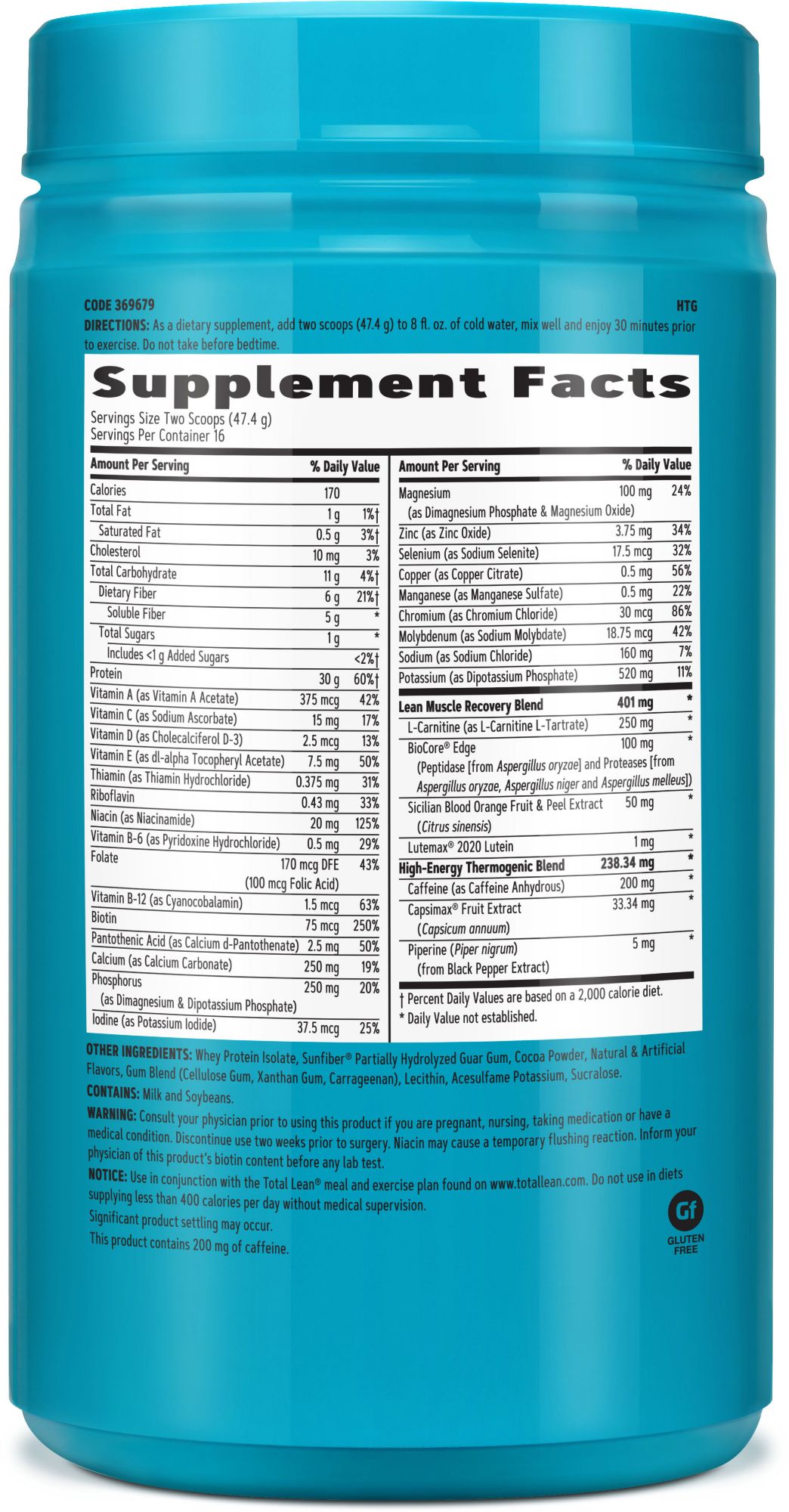 GNC Total Lean Chocolate Fudge Shake product image