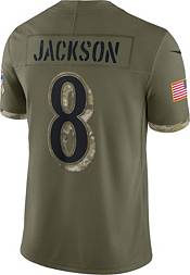 Nike Men's Baltimore Ravens Lamar Jackson #8 Salute to Service Olive Limited Jersey product image