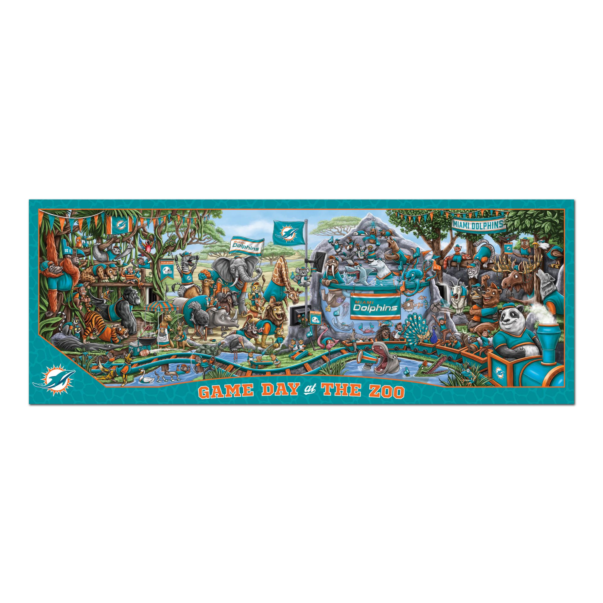 YouTheFan Miami Dolphins Game Day Zoo Puzzle product image