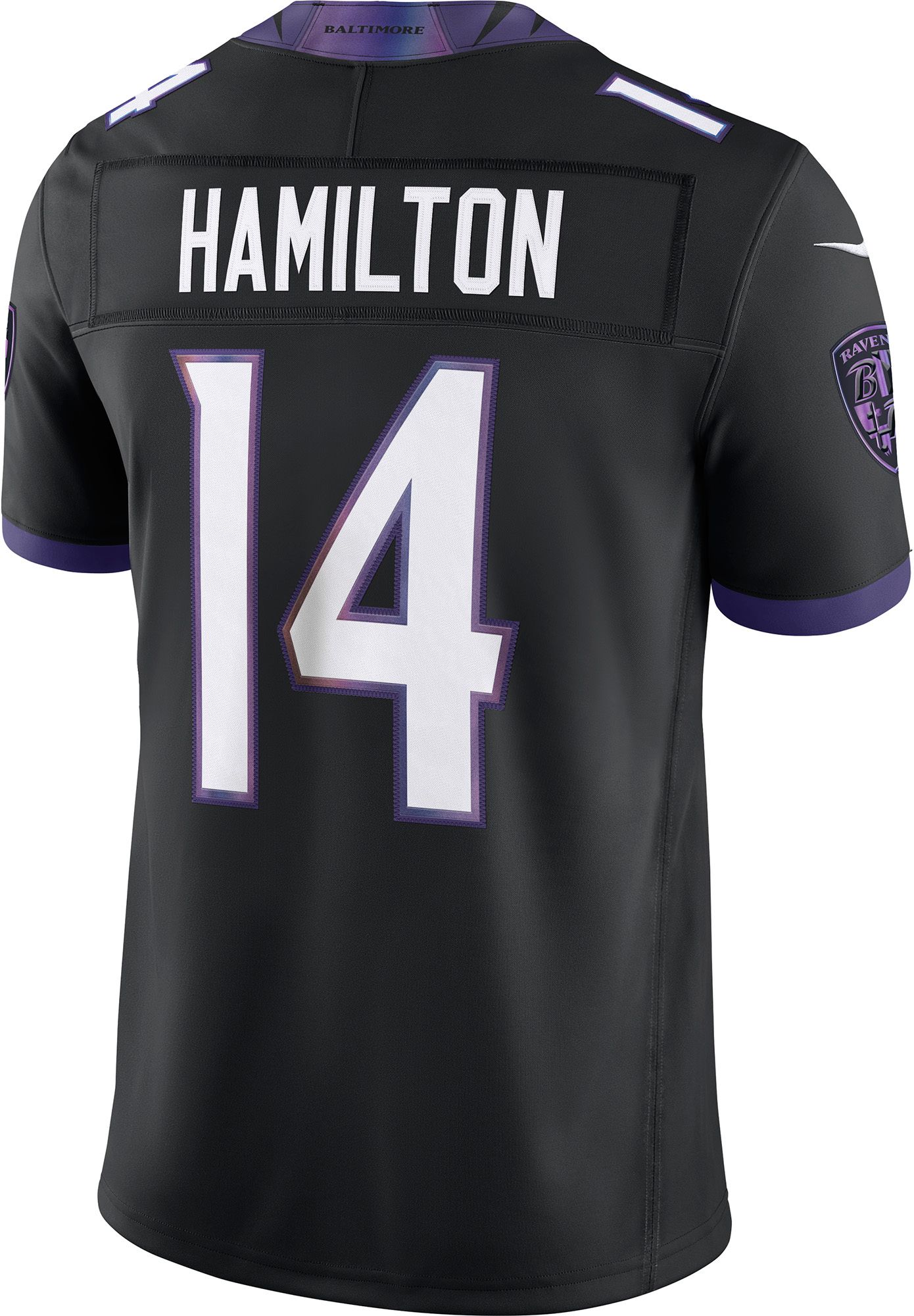 Nike Men's Baltimore Ravens Kyle Hamilton #14 Black Alternate Limited Jersey product image