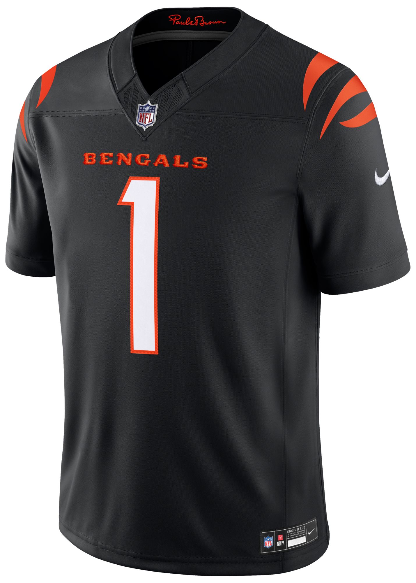 Nike Men's Cincinnati Bengals Black Ja'Marr Chase #1 Limited