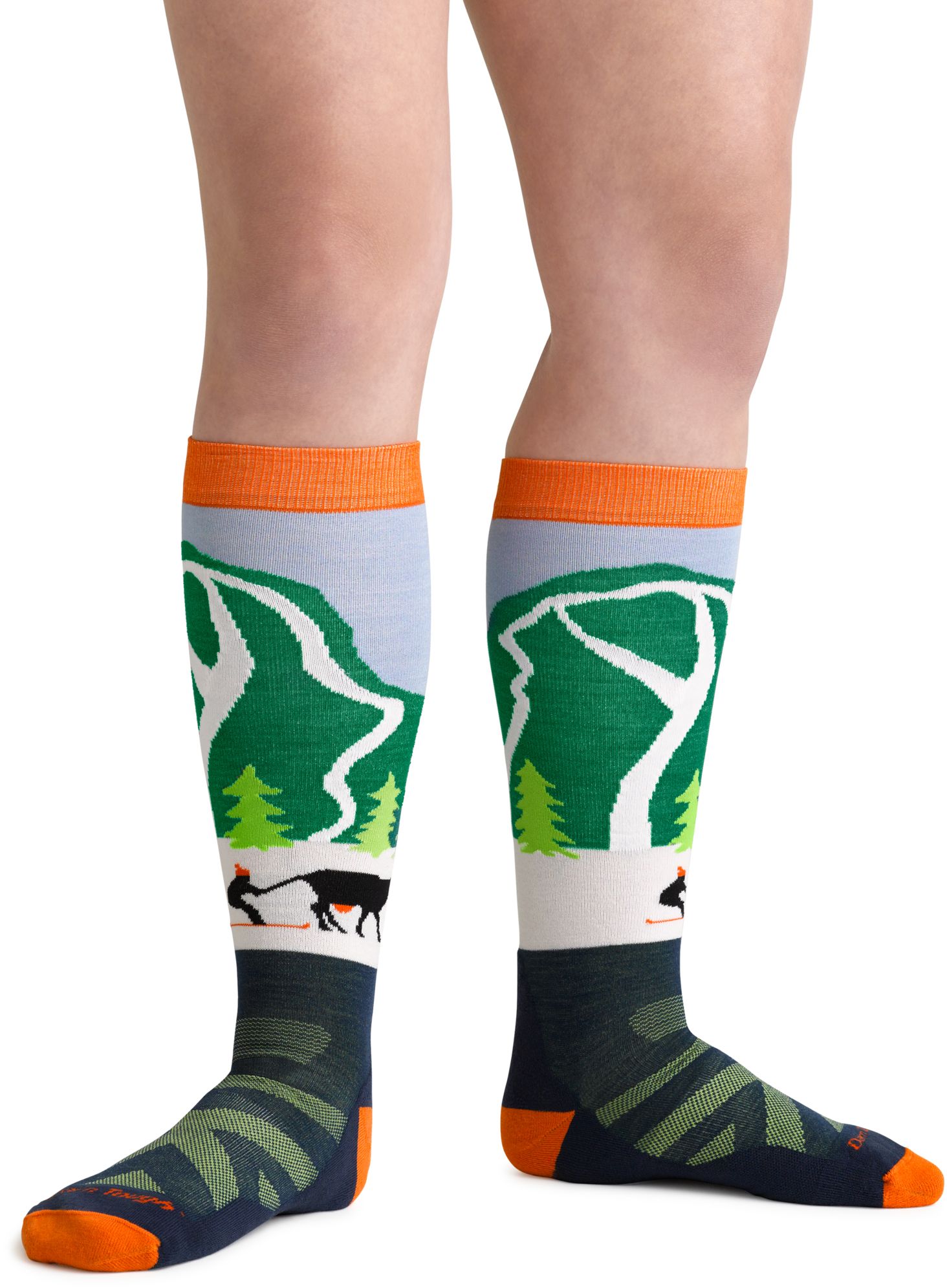 Darn Tough Kids' Pow Cow Over-the-Calf Midweight Ski & Snowboard Socks product image
