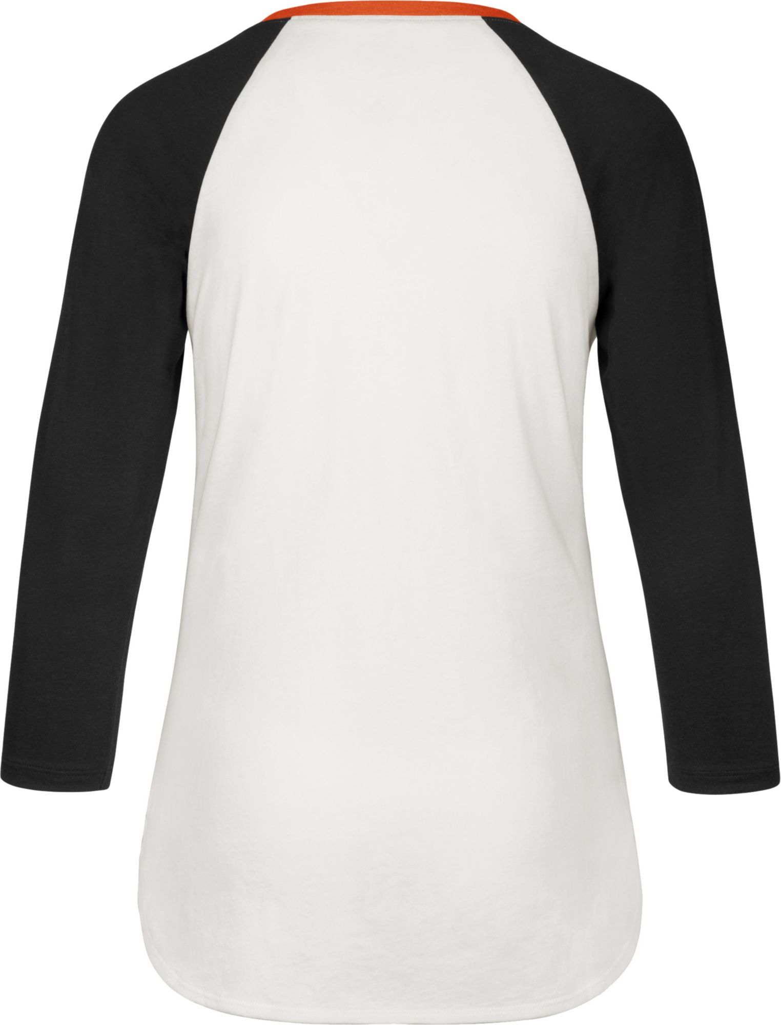 ‘47 Women's Baltimore Orioles Black Splitter Raglan Three-Quarter Sleeve T-Shirt product image