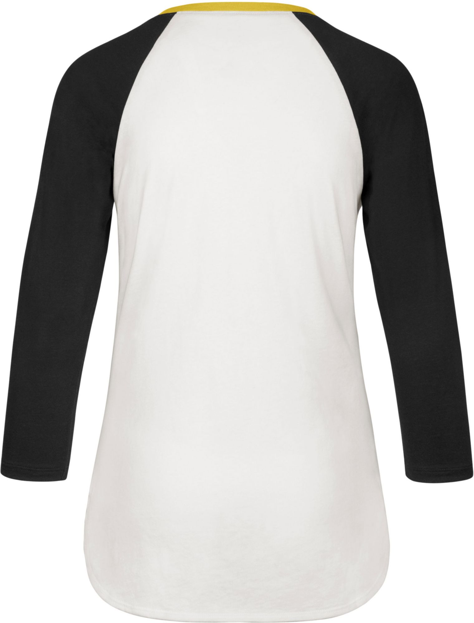 ‘47 Women's Pittsburgh Pirates Black Splitter Raglan Three-Quarter Sleeve T-Shirt product image
