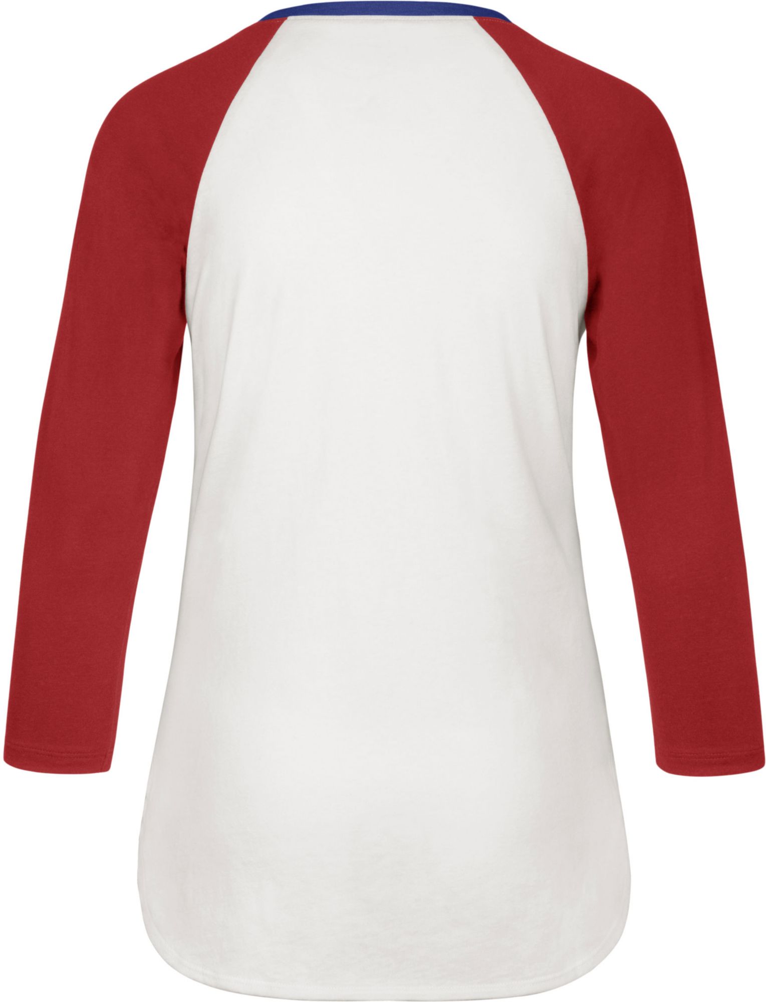‘47 Women's Texas Rangers Blue Splitter Raglan Three-Quarter Sleeve T-Shirt product image