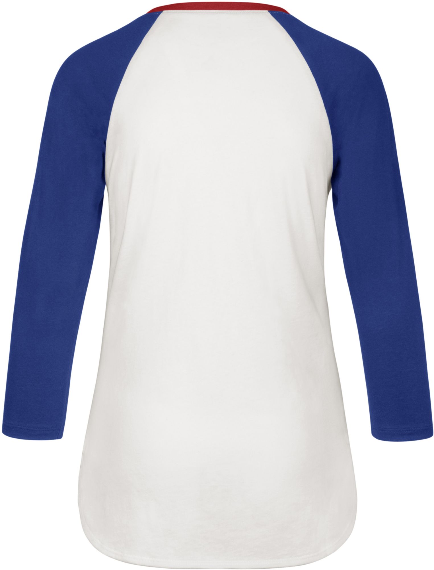 ‘47 Women's Chicago Cubs Blue Splitter Raglan Three-Quarter Sleeve T-Shirt product image