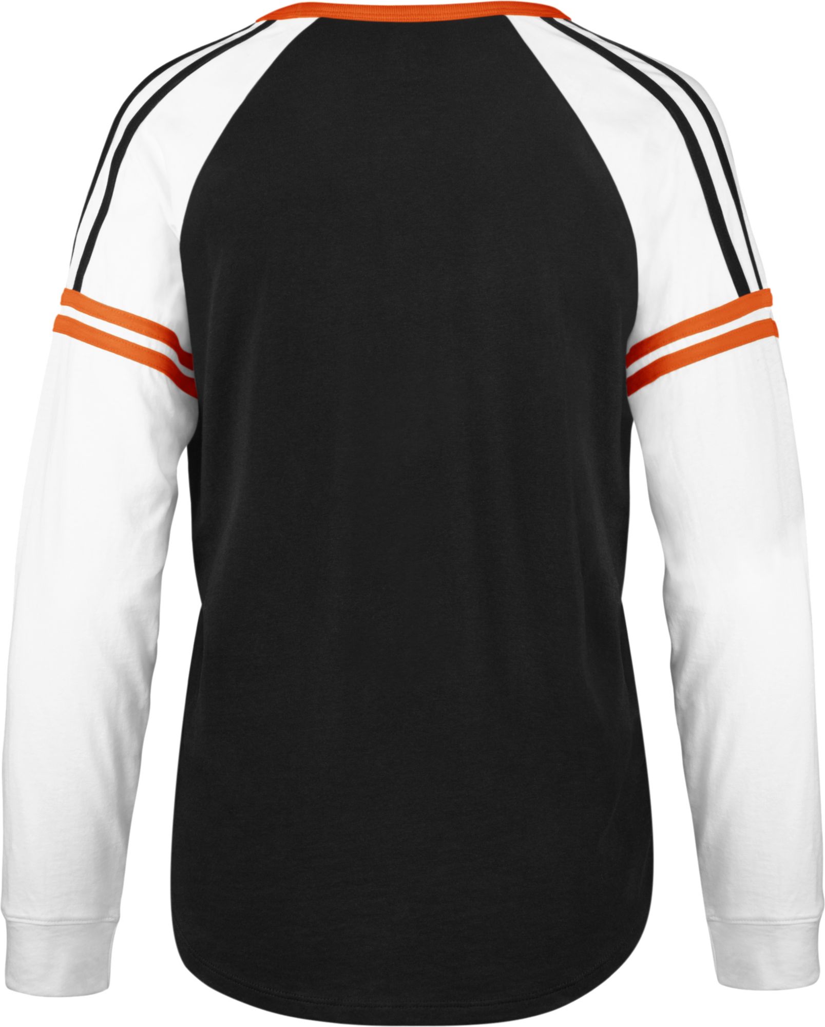 ‘47 Women's Baltimore Orioles Black Prime Long Sleeve V-Neck T-Shirt product image