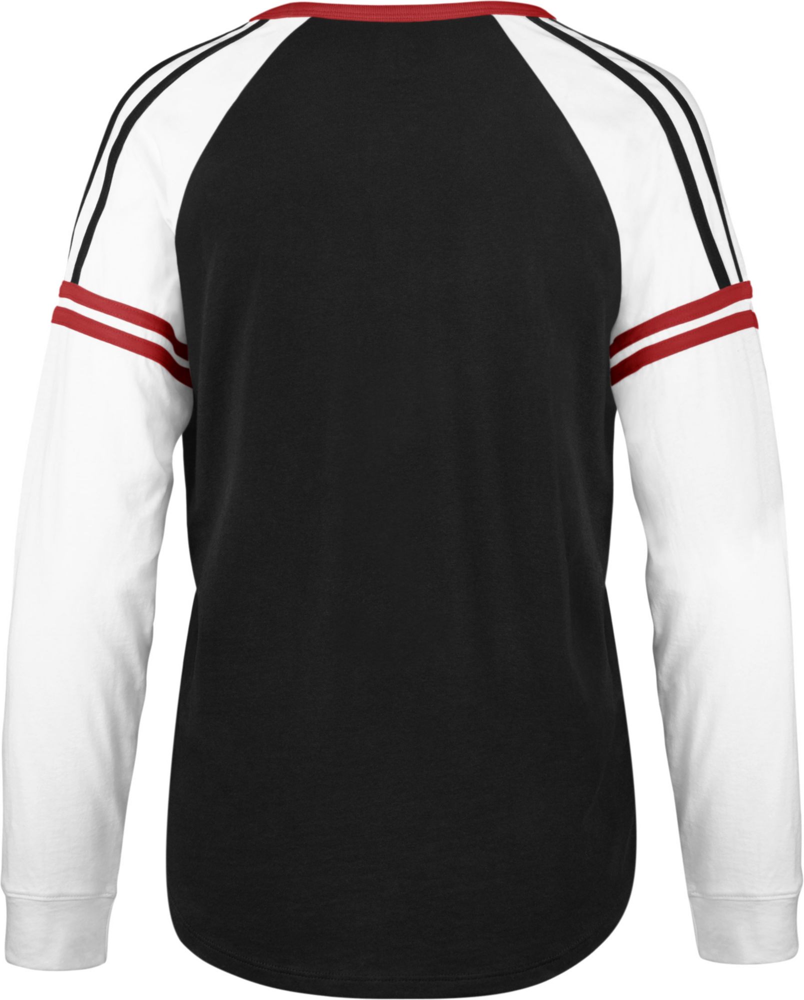 ‘47 Women's Cincinnati Reds Black Prime Long Sleeve V-Neck T-Shirt product image