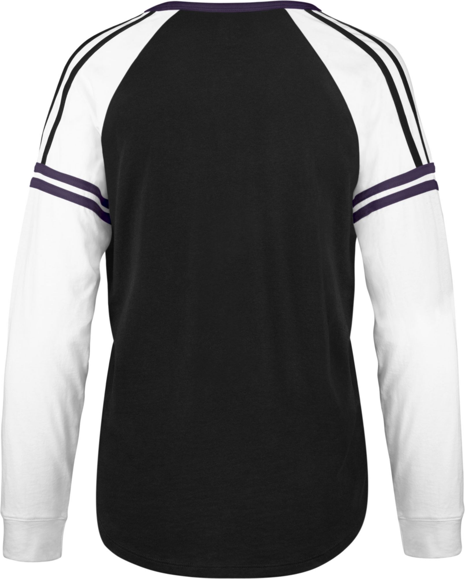 ‘47 Women's Colorado Rockies Black Prime Long Sleeve V-Neck T-Shirt product image