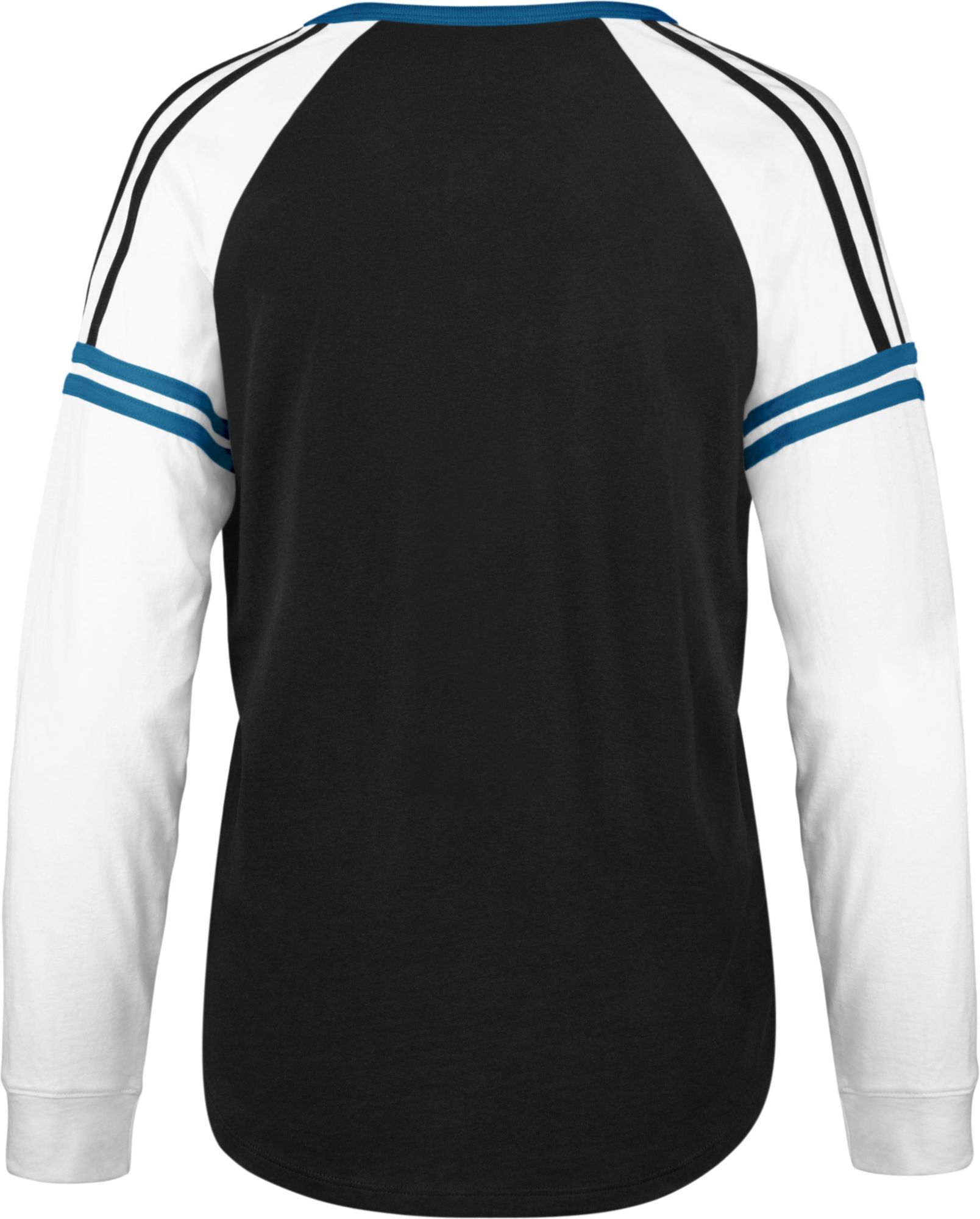 ‘47 Women's Miami Marlins Black Prime Long Sleeve V-Neck T-Shirt product image