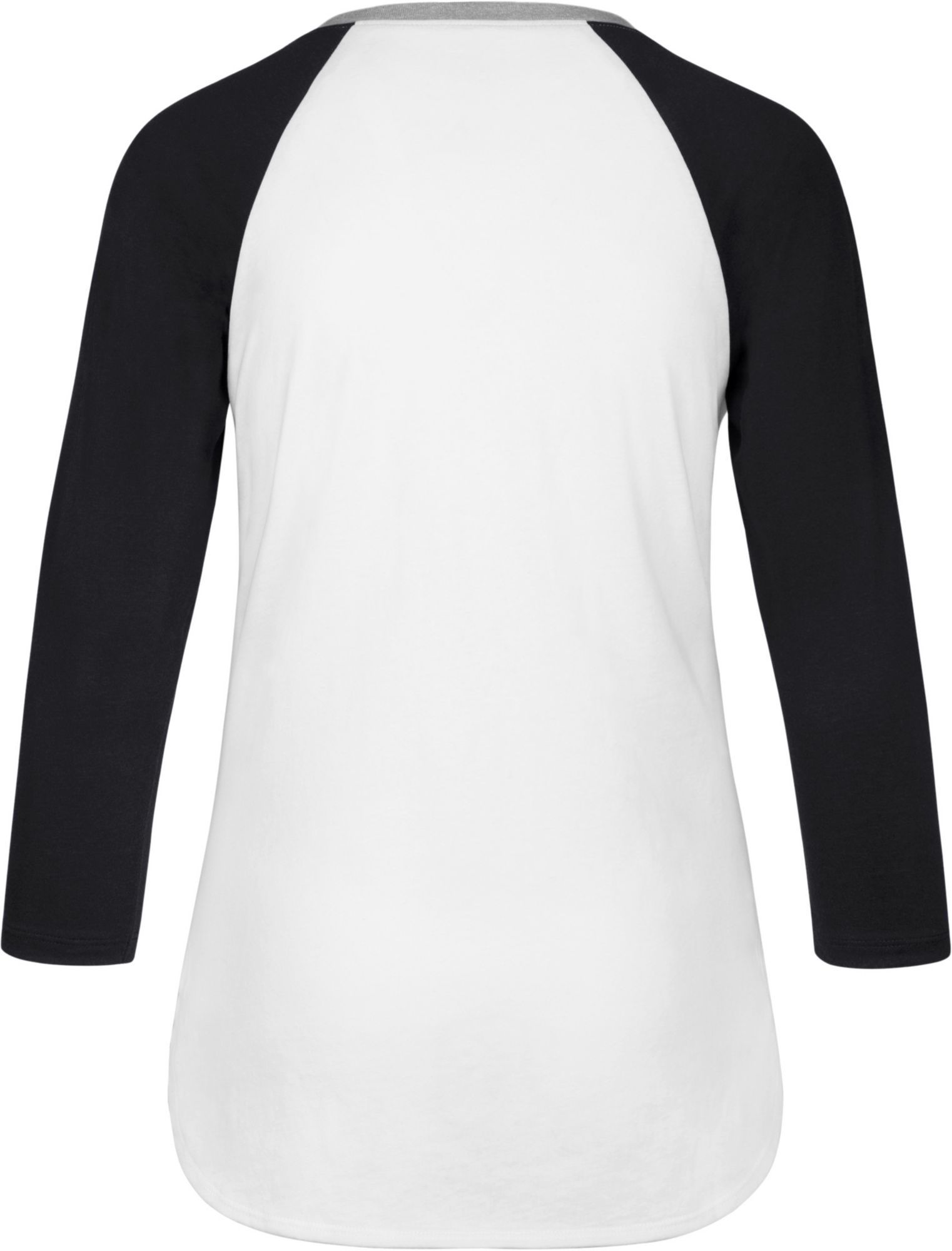 ‘47 Women's Carolina Panthers White Raglan Three-Quarter Sleeve T-Shirt product image