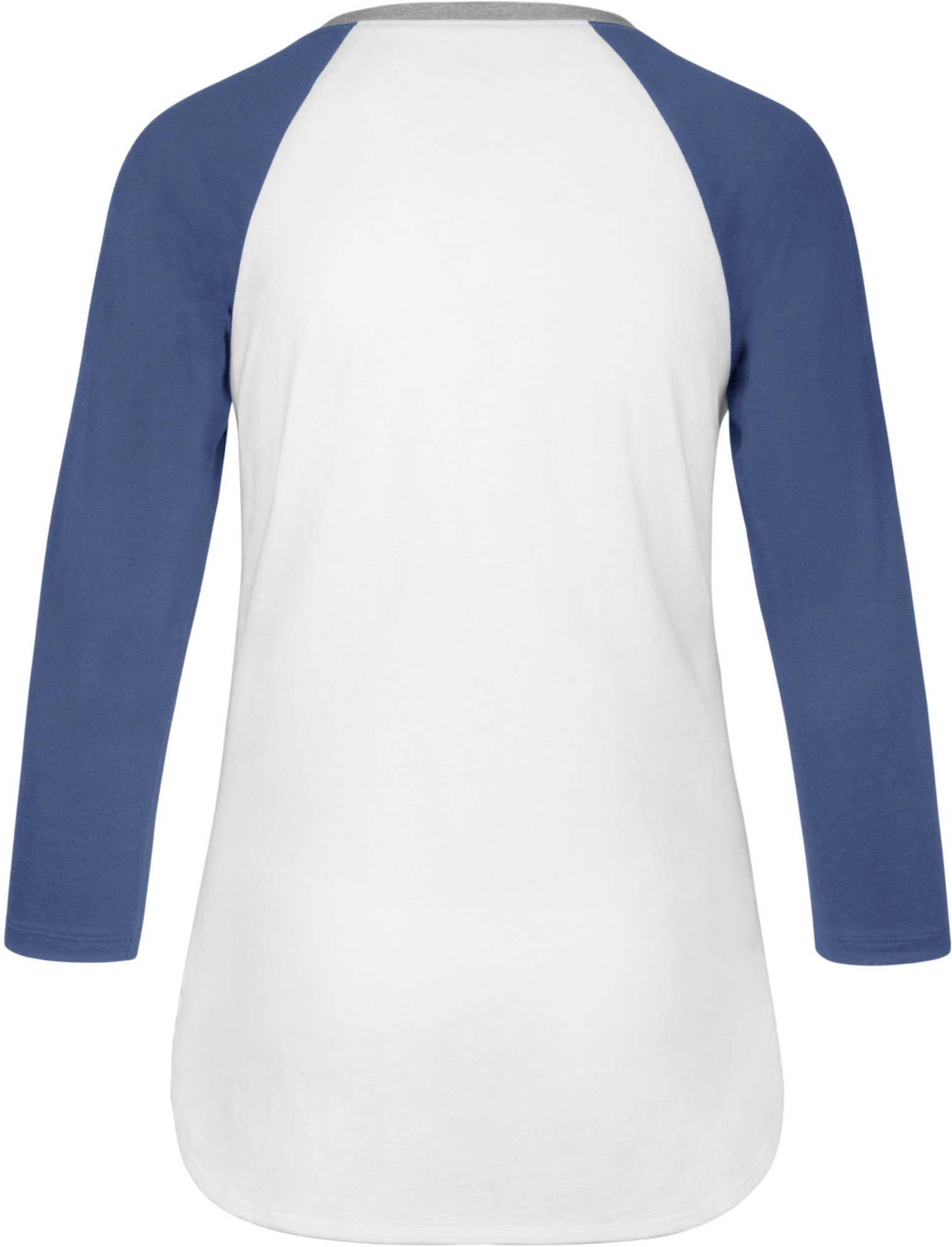 ‘47 Women's Detroit Lions White Wash Raglan Three-Quarter Sleeve T-Shirt product image