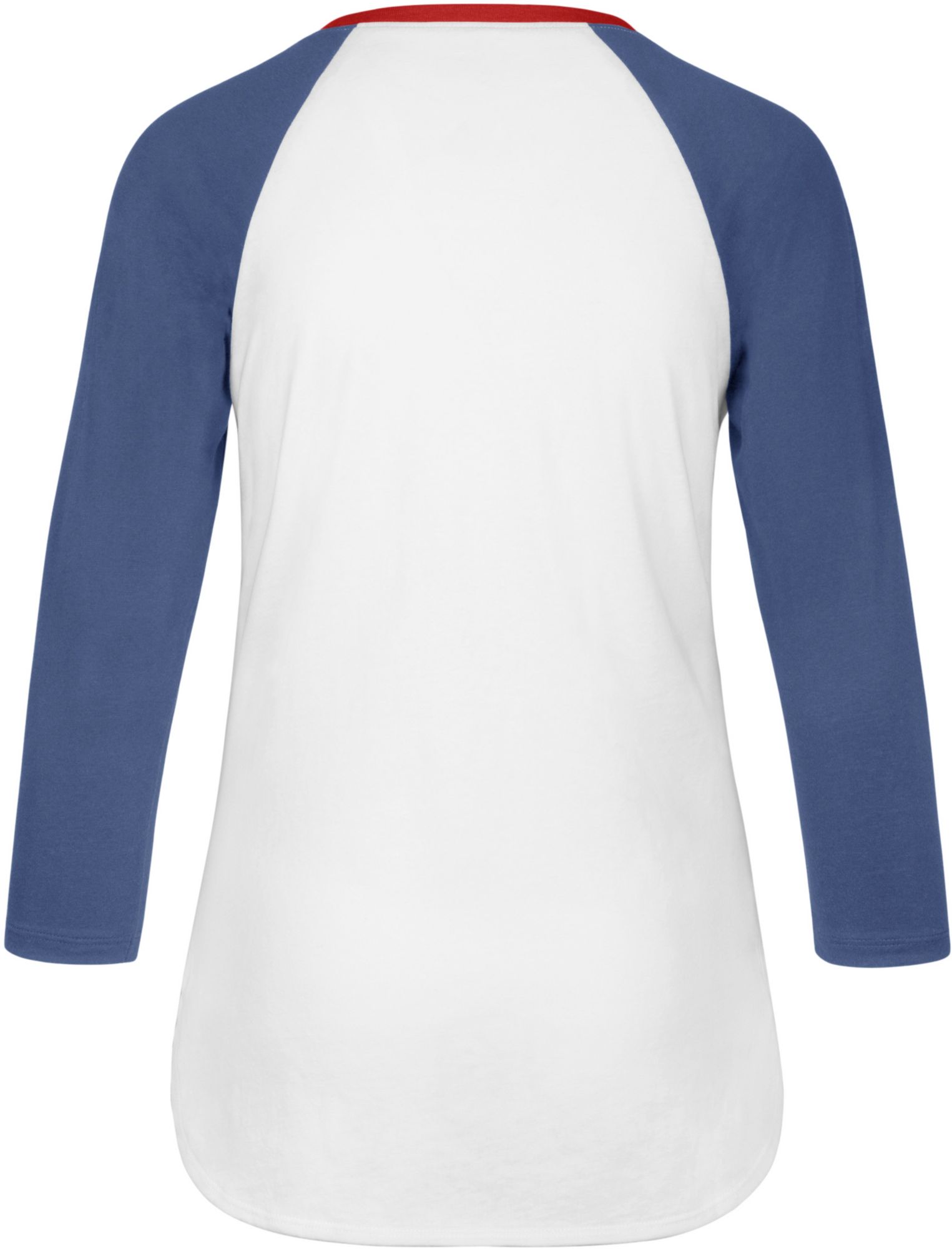 ‘47 Women's New York Giants White Wash Raglan Three-Quarter Sleeve T-Shirt product image