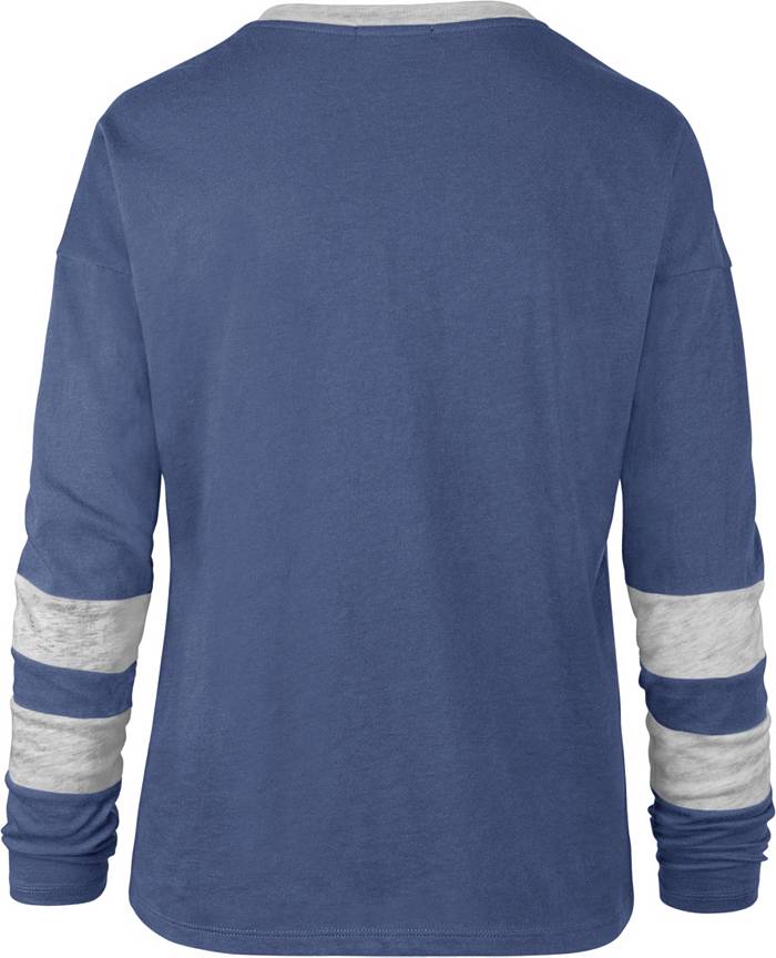 Los Angeles Dodgers Women Top Large Blue T-Shirt Logo Short Sleeve V Neck  Tee