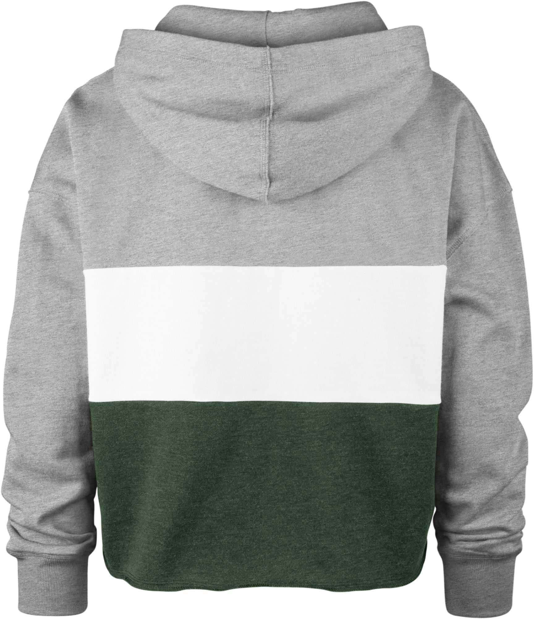 '47 Women's Green Bay Packers Grey Lizzy Cut Off Hoodie product image