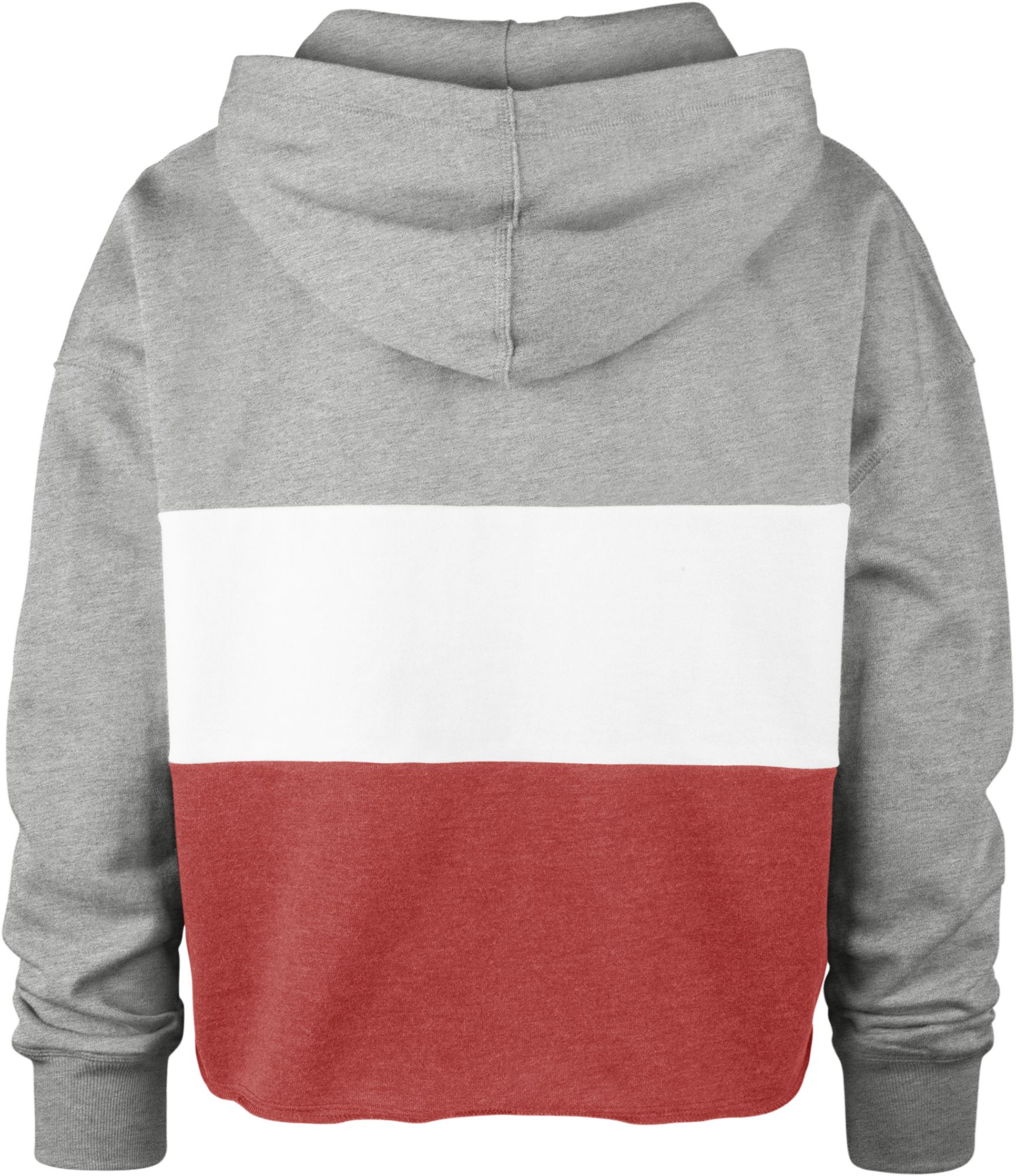 '47 Women's Kansas City Chiefs Grey Lizzy Cut Off Hoodie product image