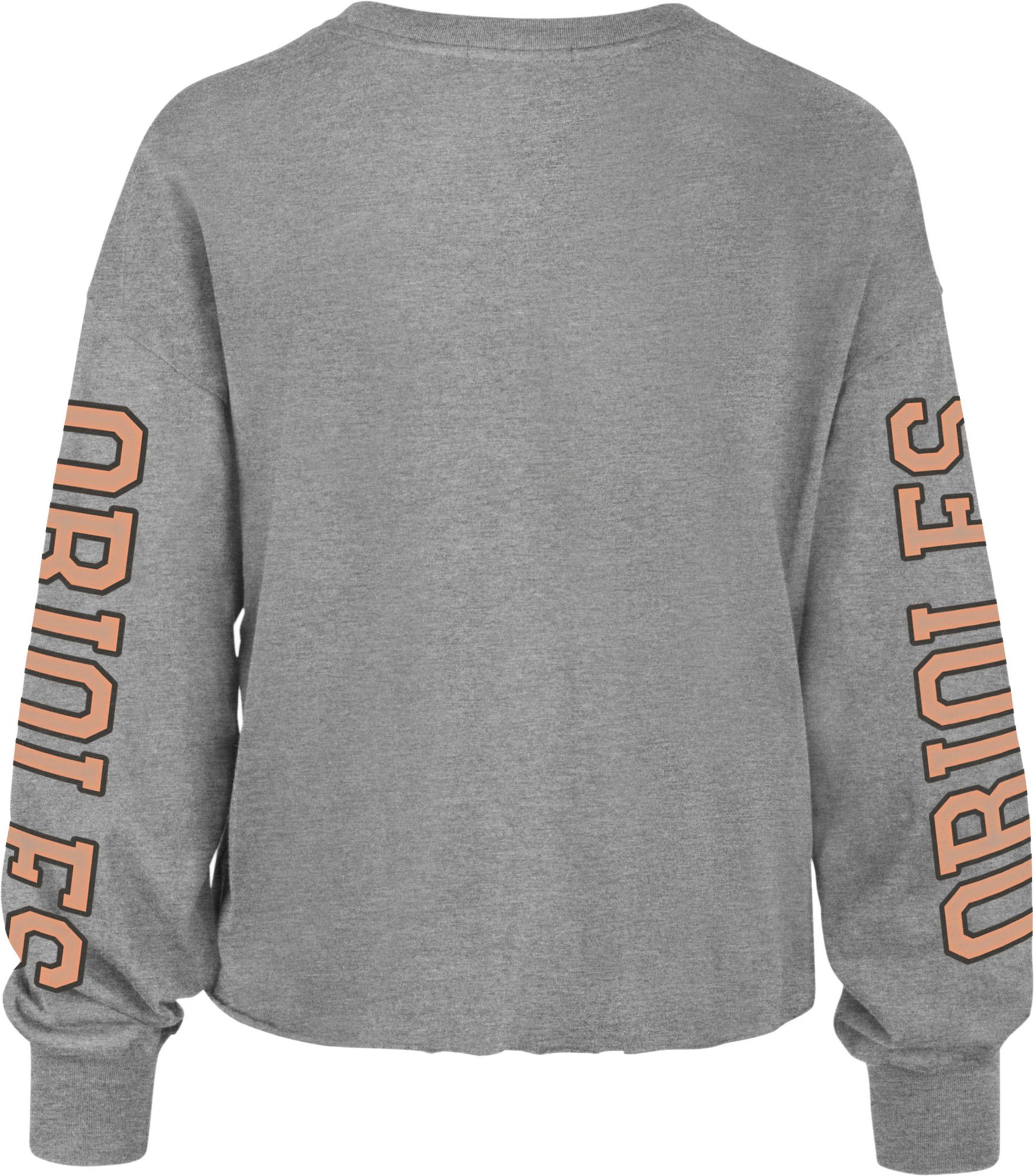 '47 Women's Baltimore Orioles Gray Parkway Long Sleeve T-Shirt product image