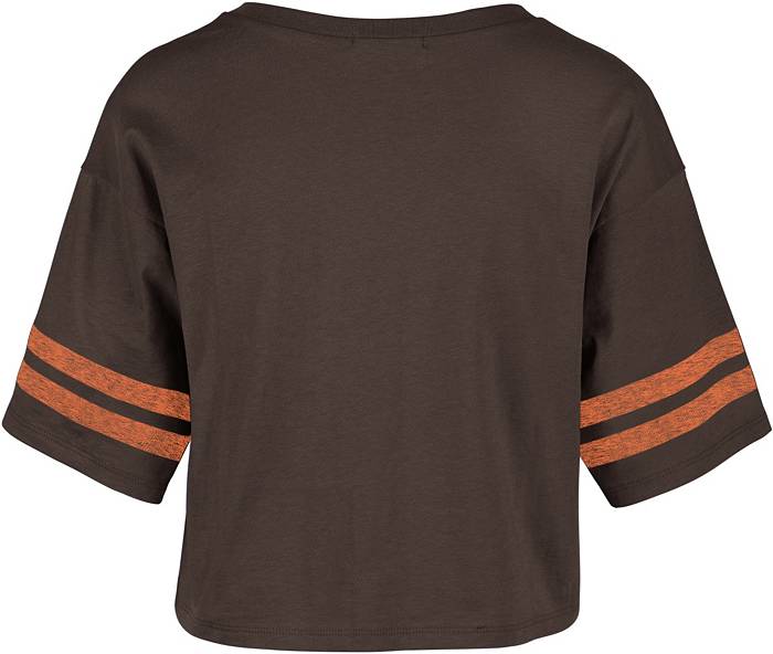 Nike Men's Cleveland Browns Athletic Long Sleeve Raglan T-Shirt - Grey & Brown - S (Small)