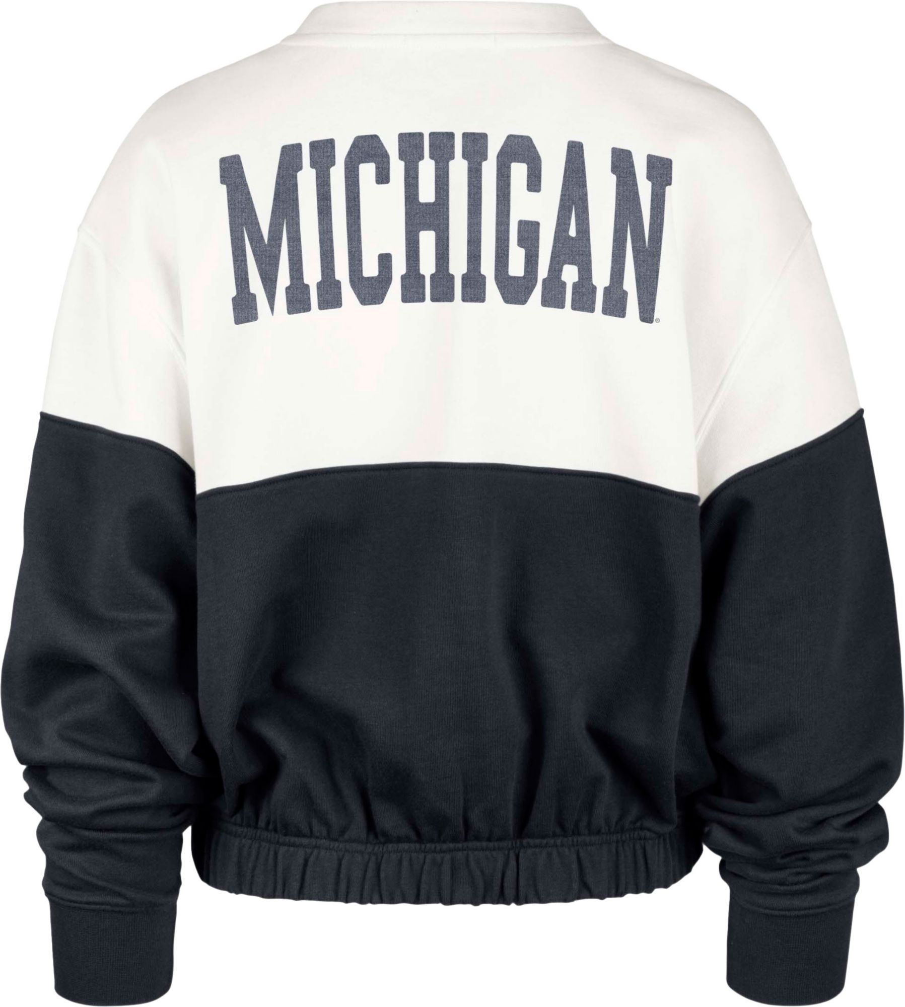 '47 Women's Michigan Wolverines White Bonita Crew Pullover Sweatshirt product image