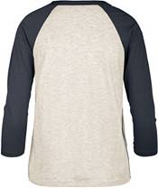 47 Brand Detroit Tigers Women's Bluestone Replay Rush V-Neck 3/4 Sleeve T-Shirt X-Large