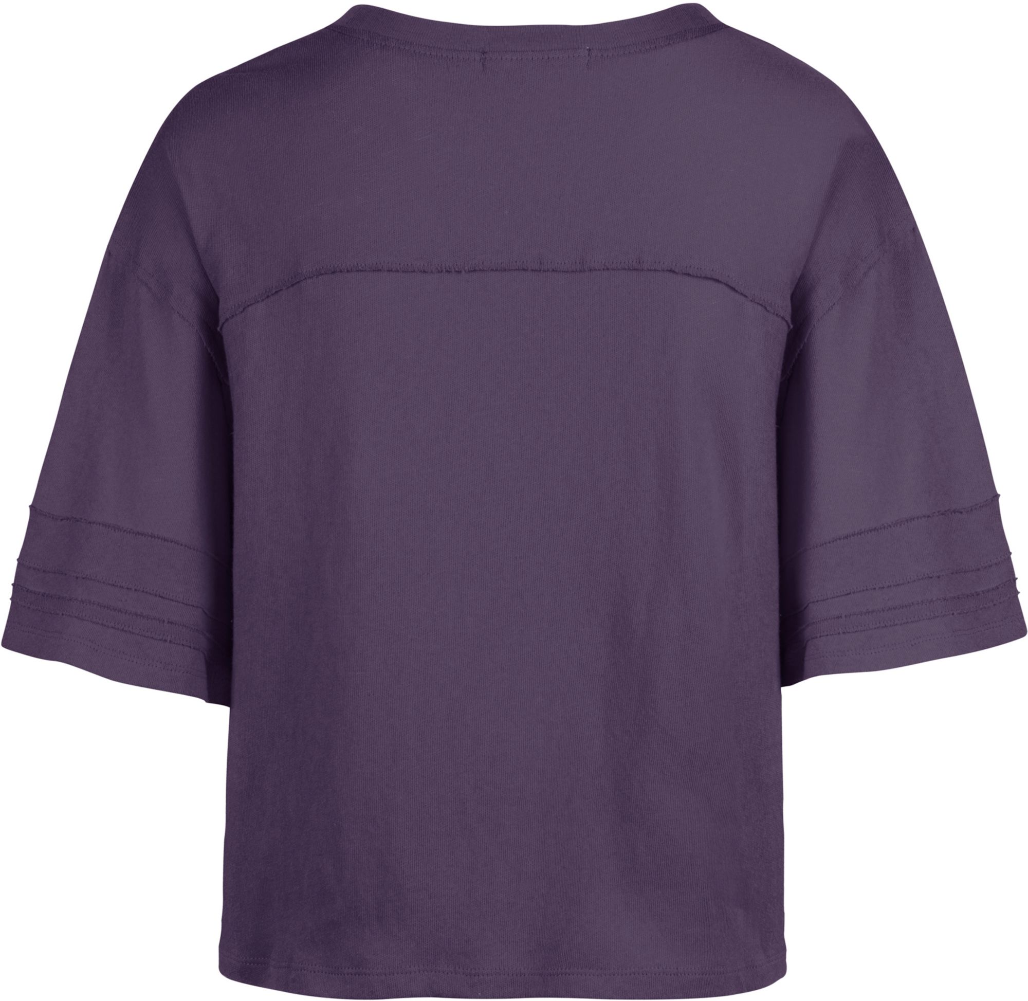 '47 Women's Minnesota Vikings Purple Half-Moon Crop T-Shirt