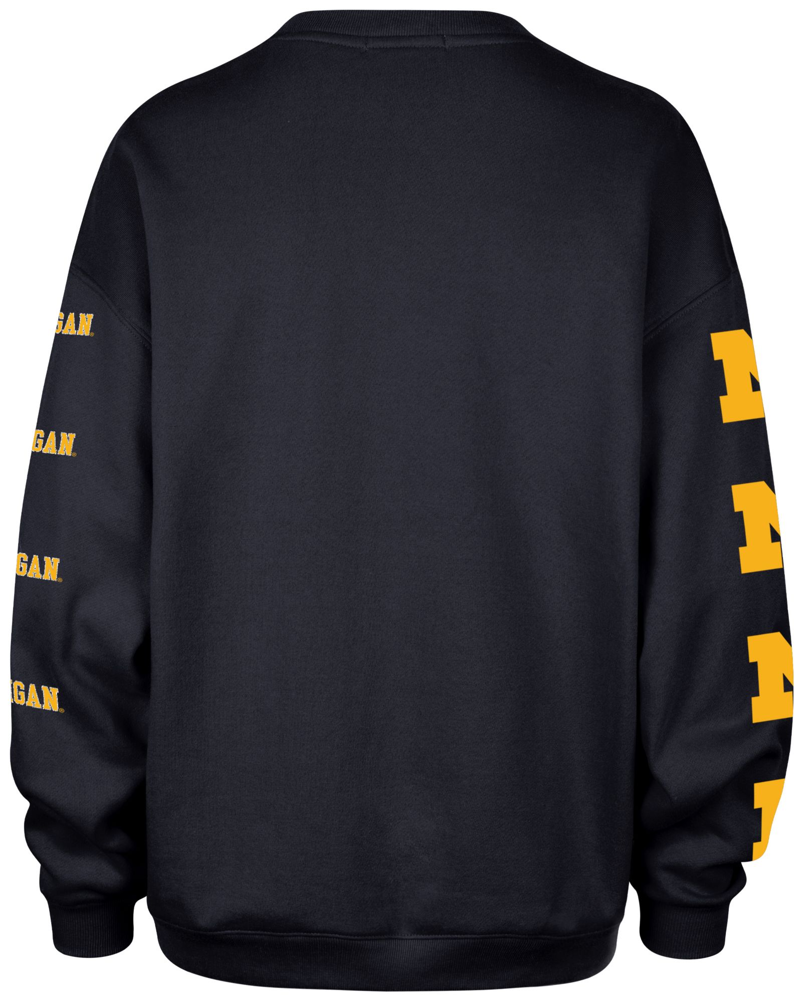 '47 Women's Michigan Wolverines Navy Go Big Pullover Sweatshirt product image