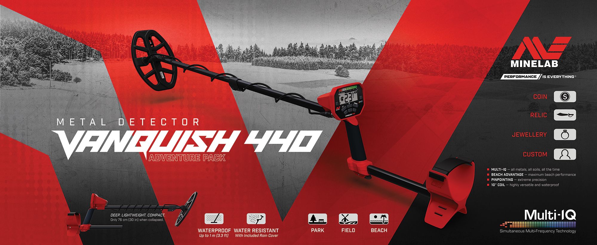 Minelab Vanquish 440 Metal Detector product image