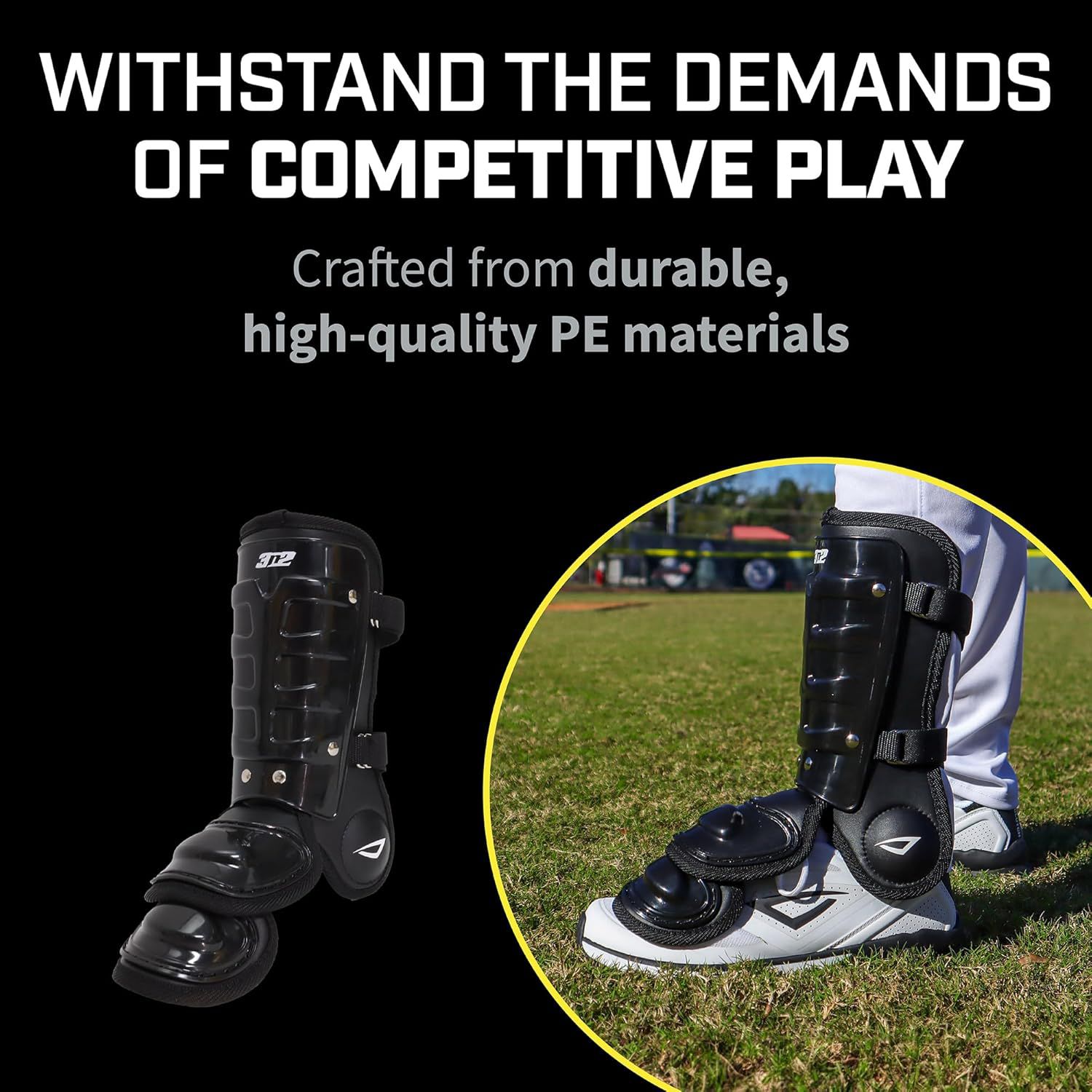 3N2 Adult Universal Batter's Pro Clutch Leg Guard product image